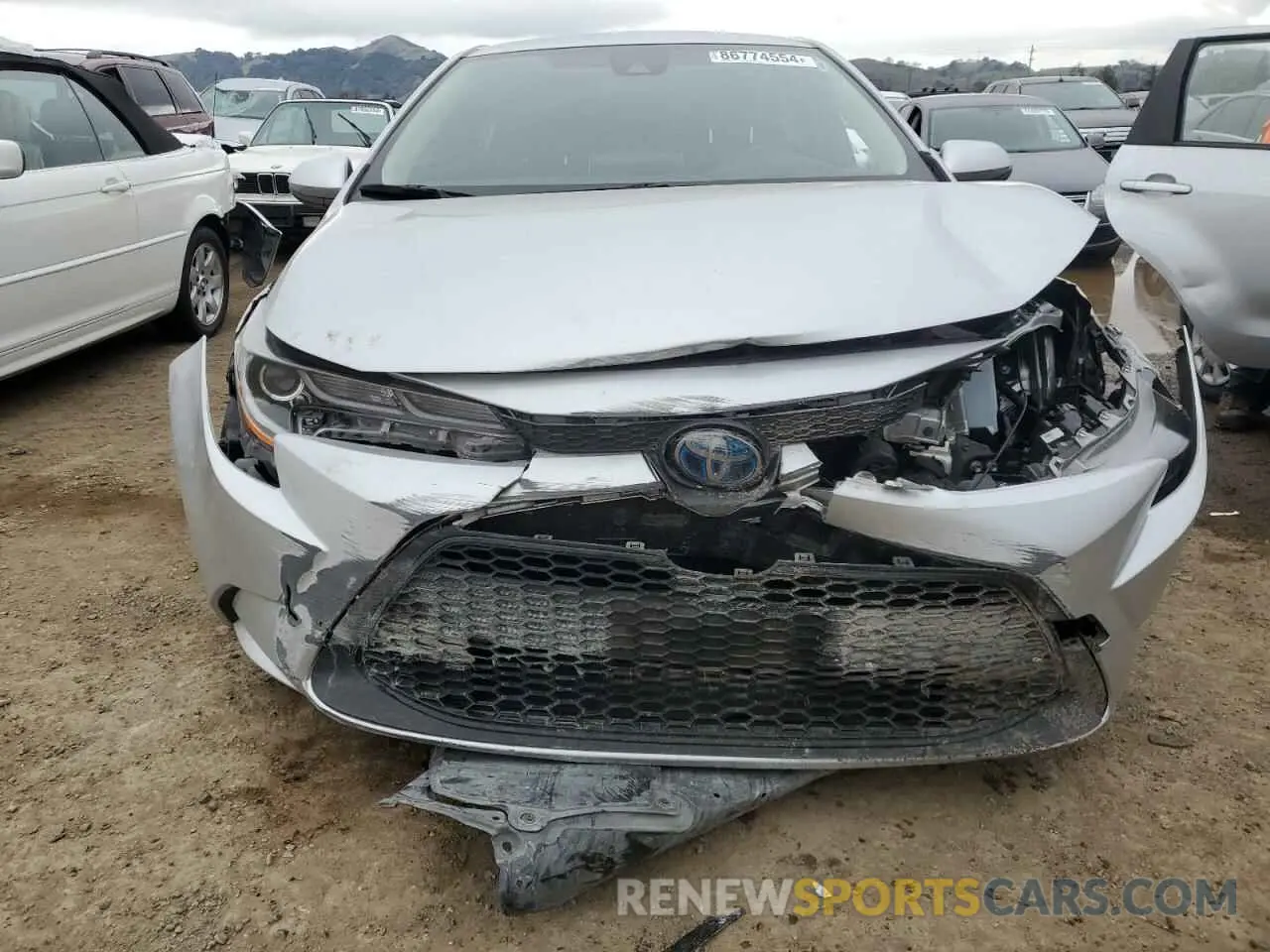 5 fotografías del automóvil dañado JTDEAMDE6MJ019362 TOYOTA COROLLA 2021