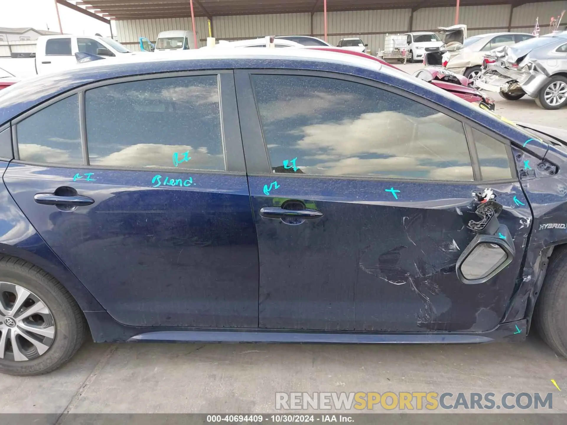 12 fotografías del automóvil dañado JTDEAMDE6MJ031172 TOYOTA COROLLA 2021
