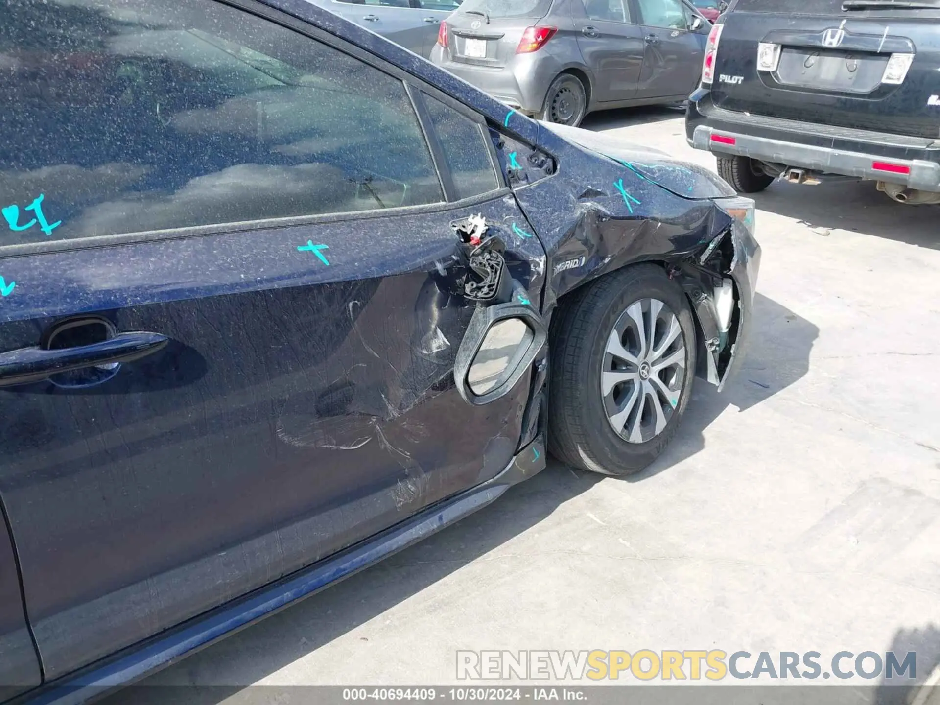 17 fotografías del automóvil dañado JTDEAMDE6MJ031172 TOYOTA COROLLA 2021