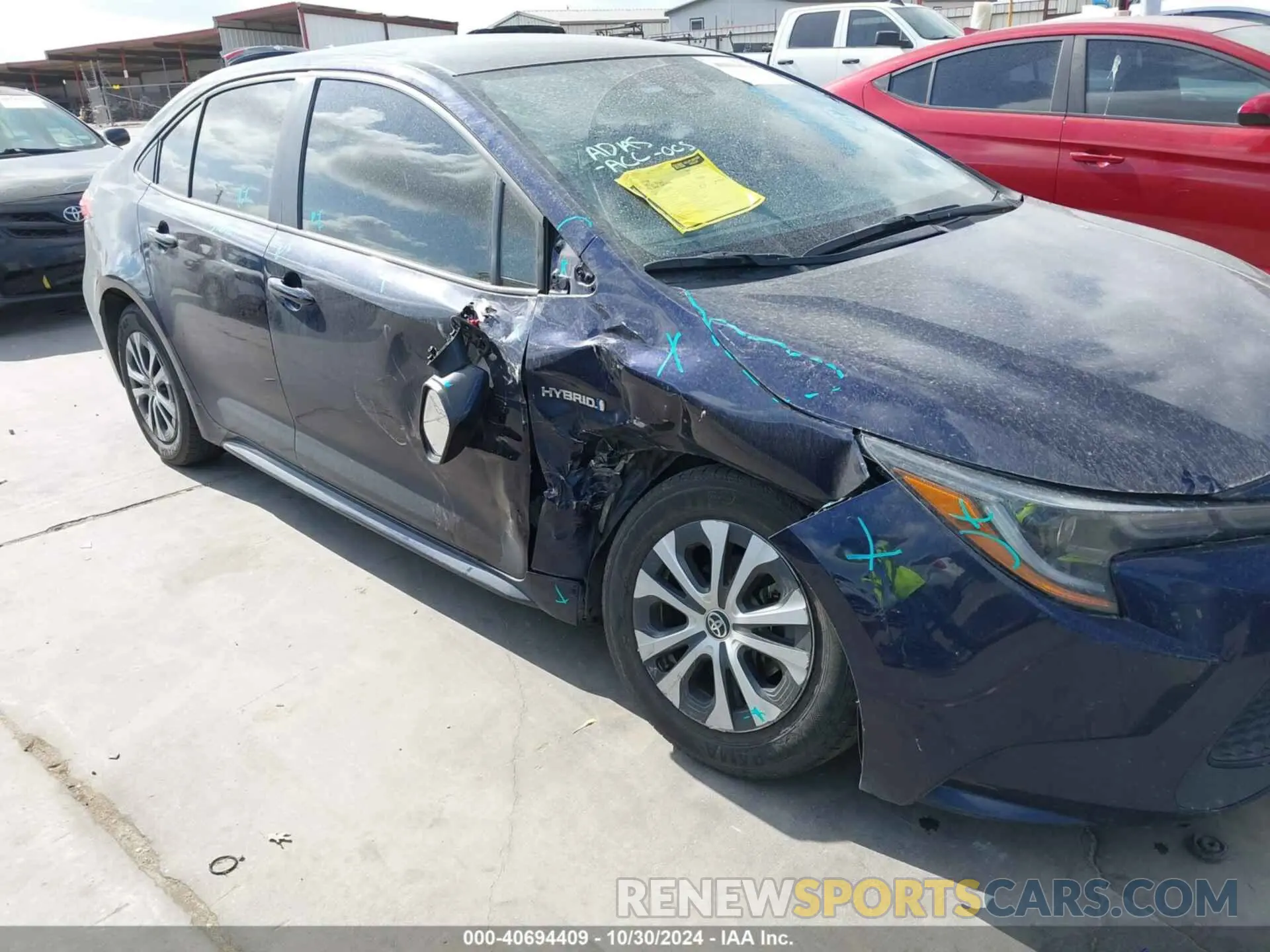 6 fotografías del automóvil dañado JTDEAMDE6MJ031172 TOYOTA COROLLA 2021
