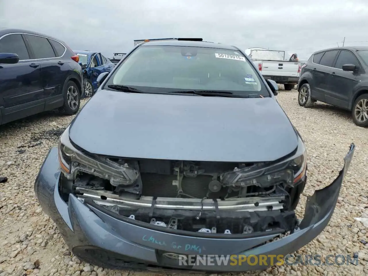 5 fotografías del automóvil dañado JTDEAMDE7MJ002019 TOYOTA COROLLA 2021