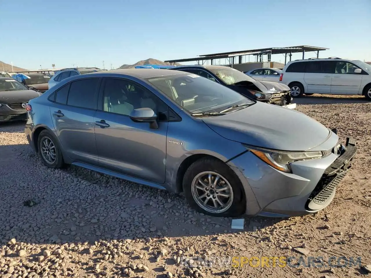 4 fotografías del automóvil dañado JTDEAMDE7MJ006538 TOYOTA COROLLA 2021
