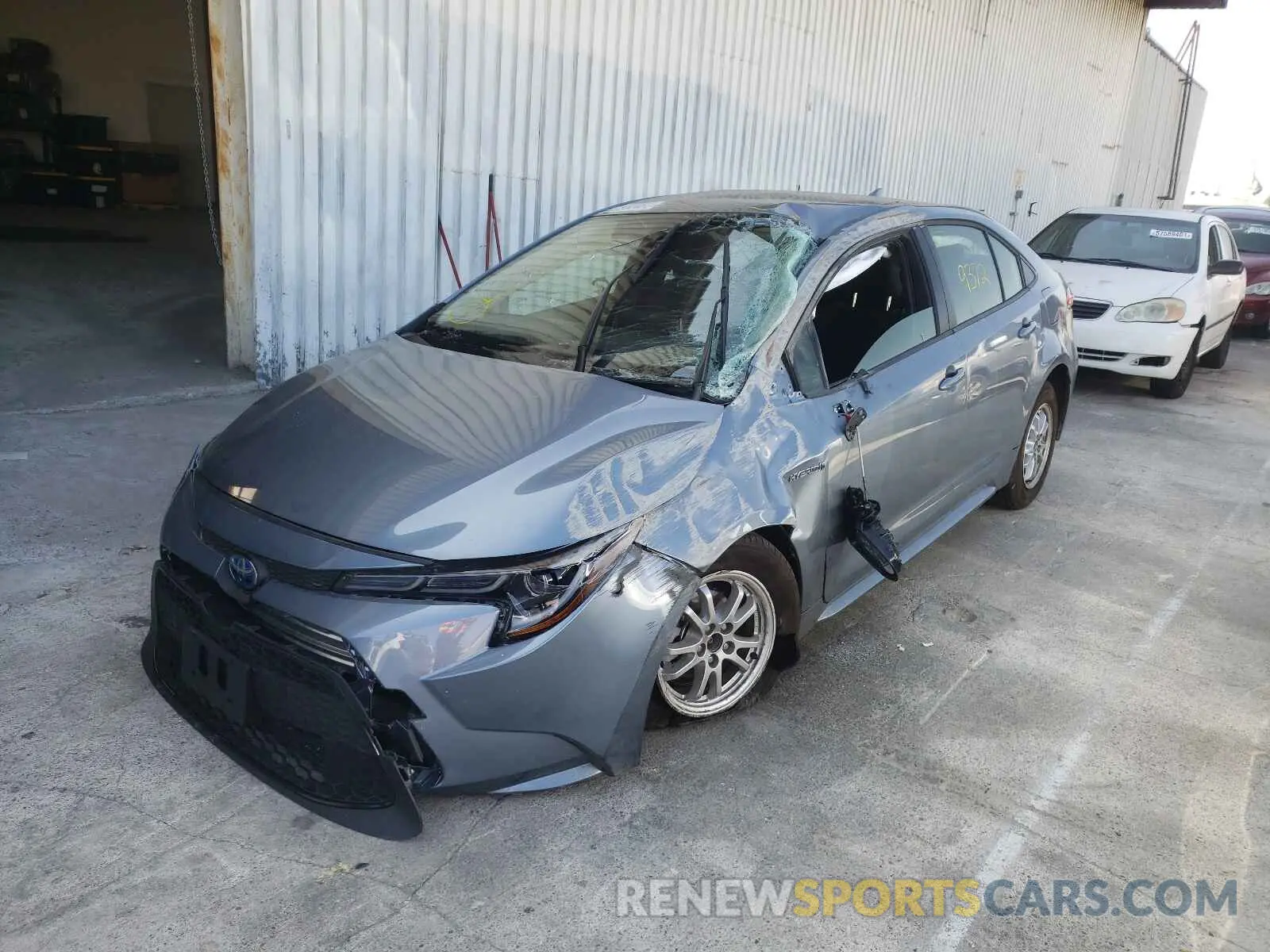 2 fotografías del automóvil dañado JTDEAMDE7MJ027759 TOYOTA COROLLA 2021