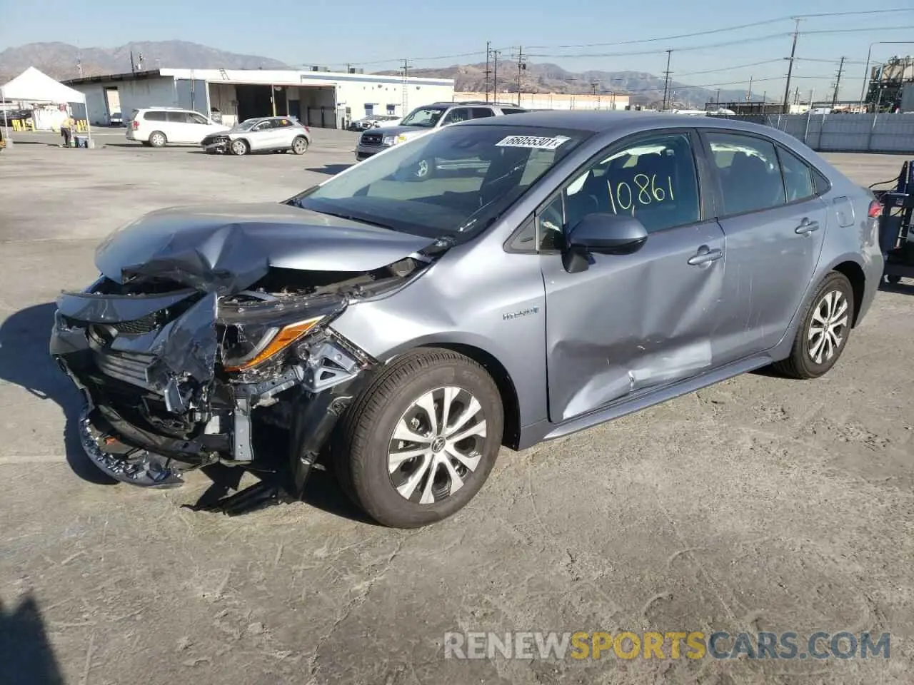 2 fotografías del automóvil dañado JTDEAMDE7MJ027857 TOYOTA COROLLA 2021