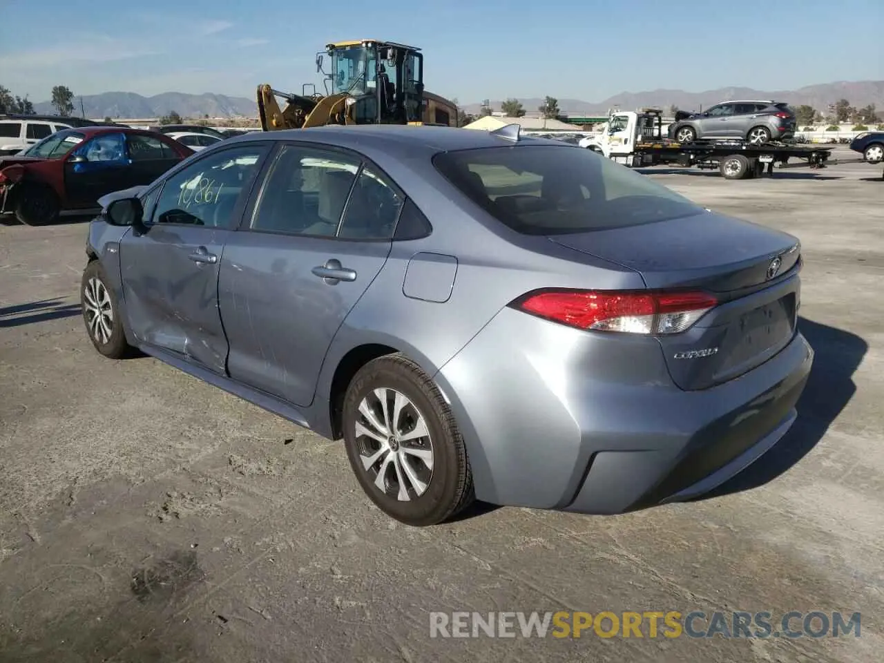 3 fotografías del automóvil dañado JTDEAMDE7MJ027857 TOYOTA COROLLA 2021
