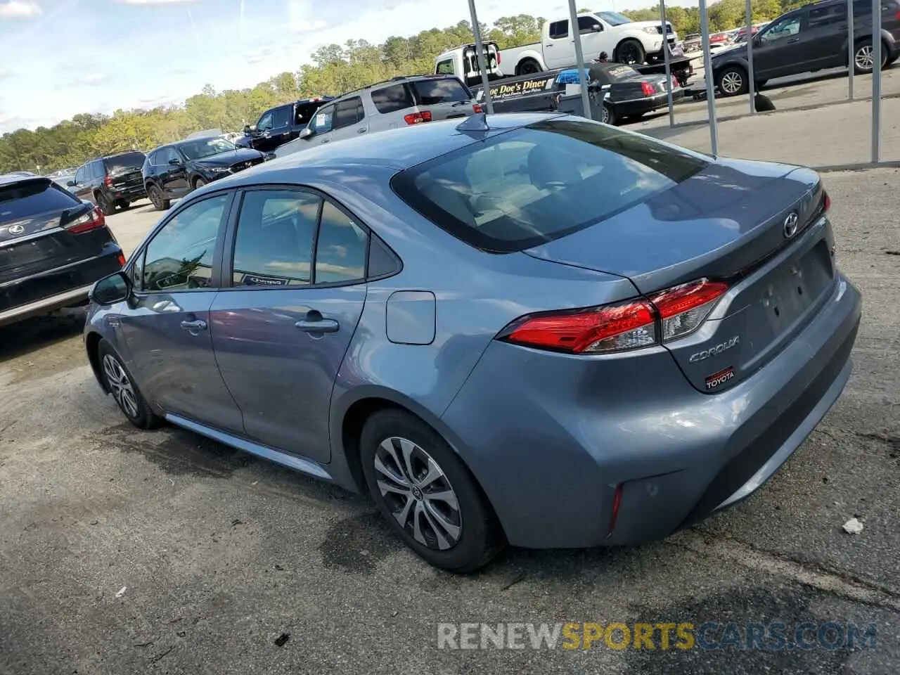 2 fotografías del automóvil dañado JTDEAMDE7MJ032198 TOYOTA COROLLA 2021