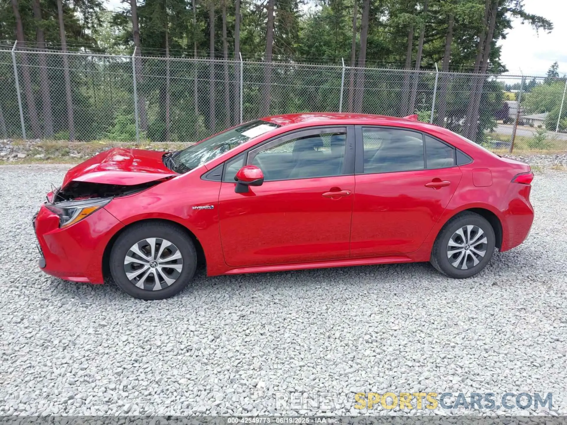 14 fotografías del automóvil dañado JTDEAMDE8MJ003325 TOYOTA COROLLA 2021