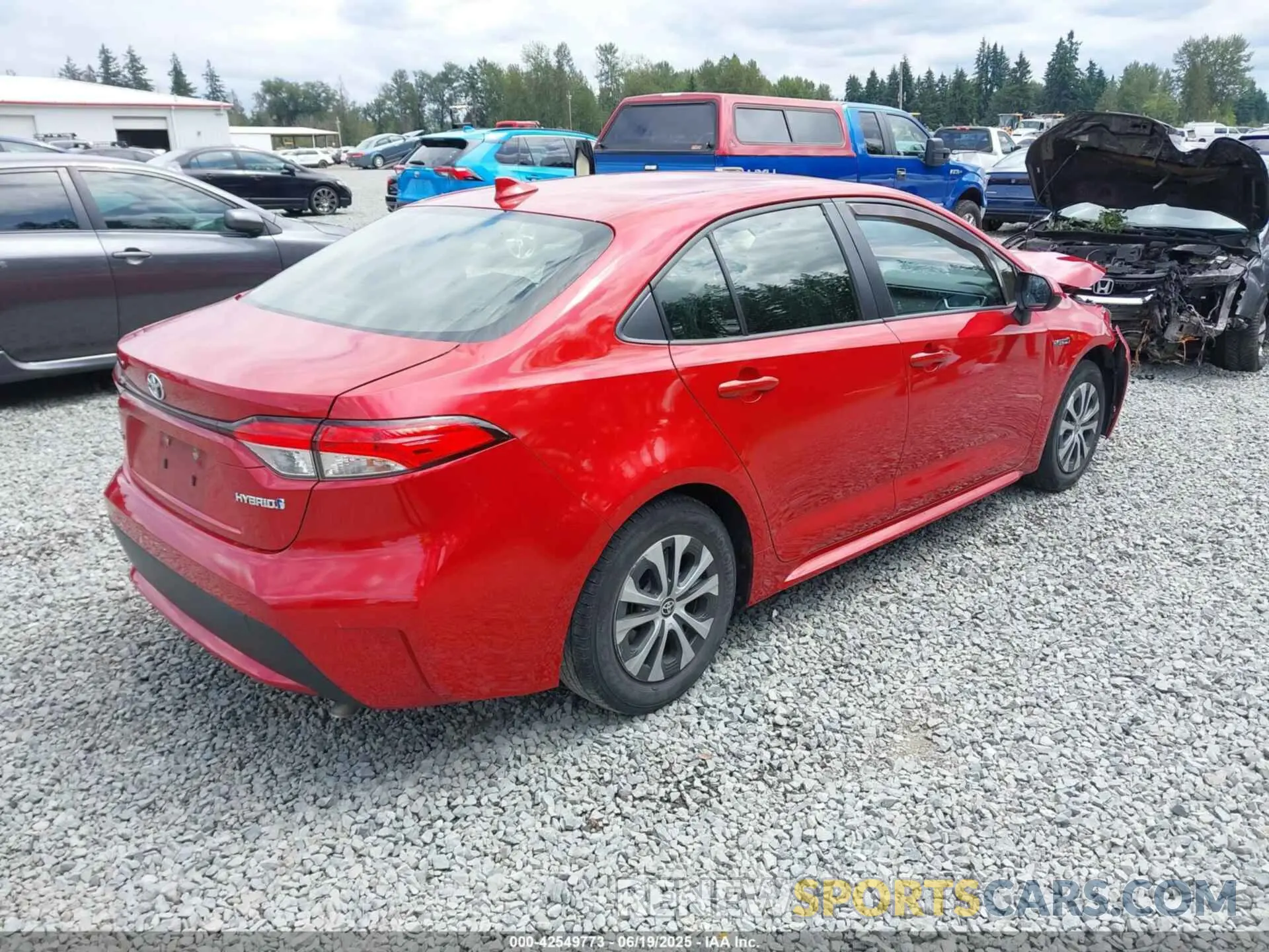 4 fotografías del automóvil dañado JTDEAMDE8MJ003325 TOYOTA COROLLA 2021
