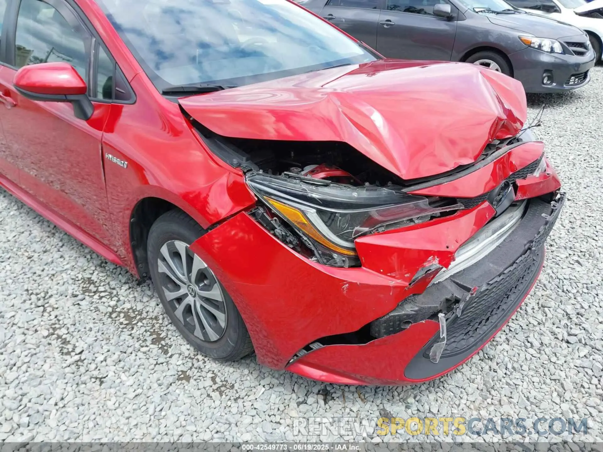 6 fotografías del automóvil dañado JTDEAMDE8MJ003325 TOYOTA COROLLA 2021