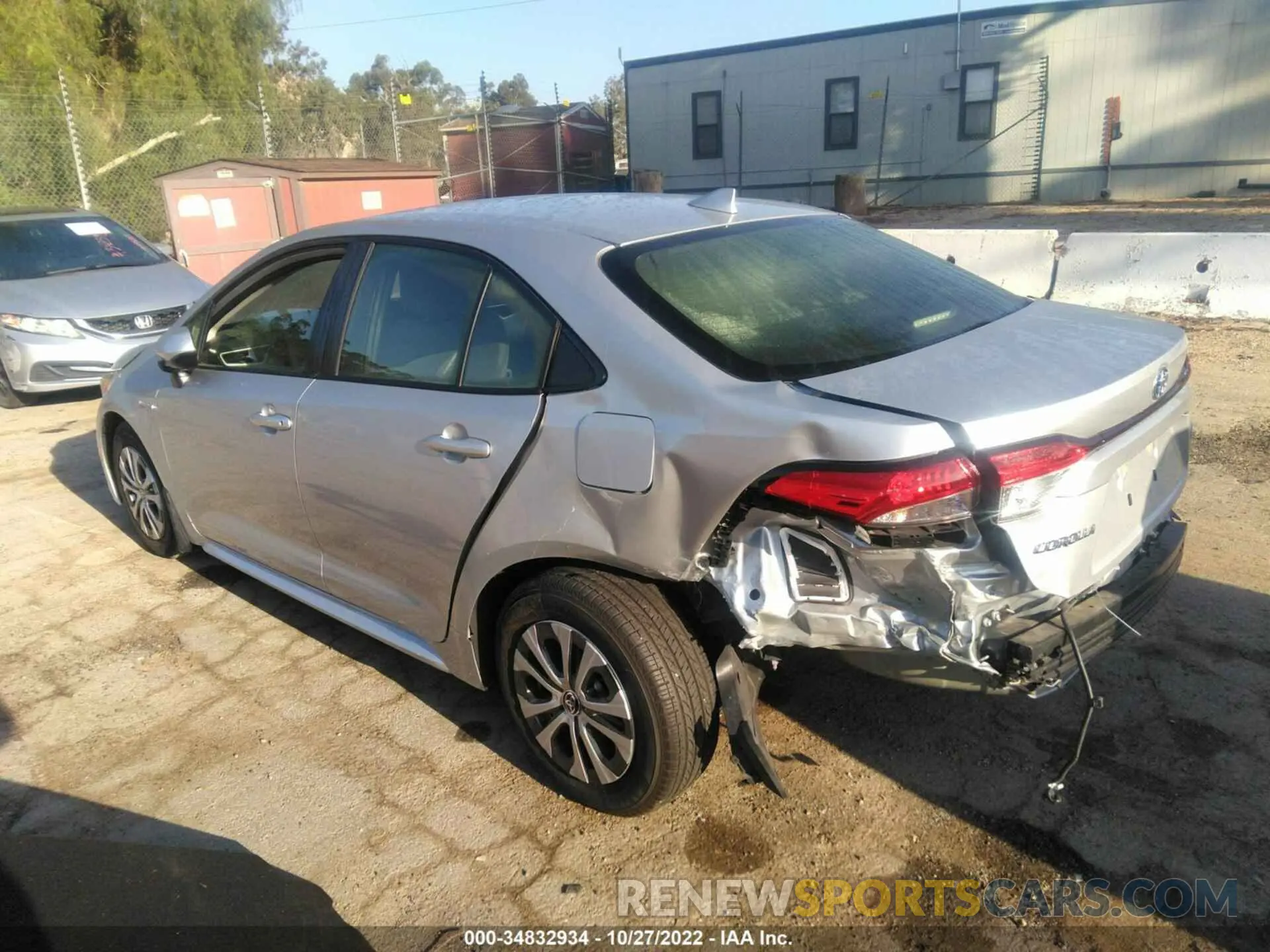 3 fotografías del automóvil dañado JTDEAMDE8MJ004524 TOYOTA COROLLA 2021