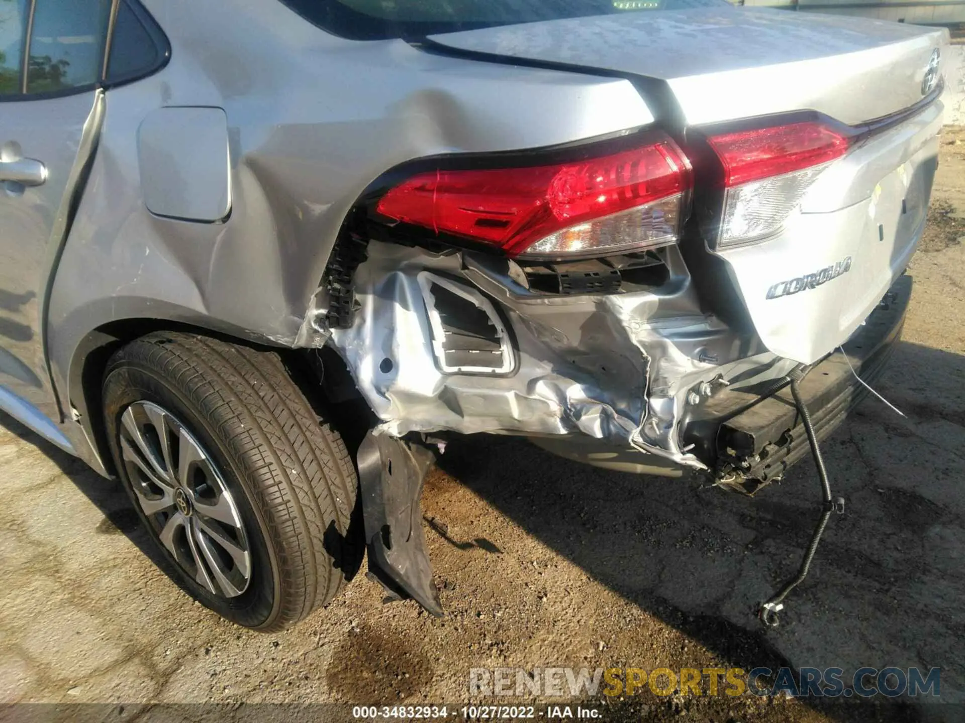 6 fotografías del automóvil dañado JTDEAMDE8MJ004524 TOYOTA COROLLA 2021