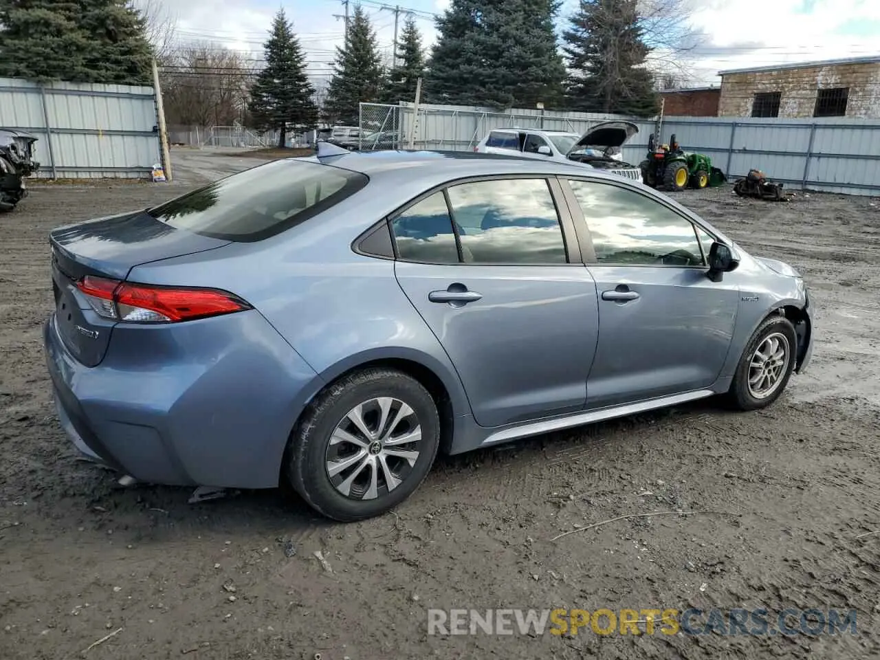 3 fotografías del automóvil dañado JTDEAMDE8MJ007794 TOYOTA COROLLA 2021