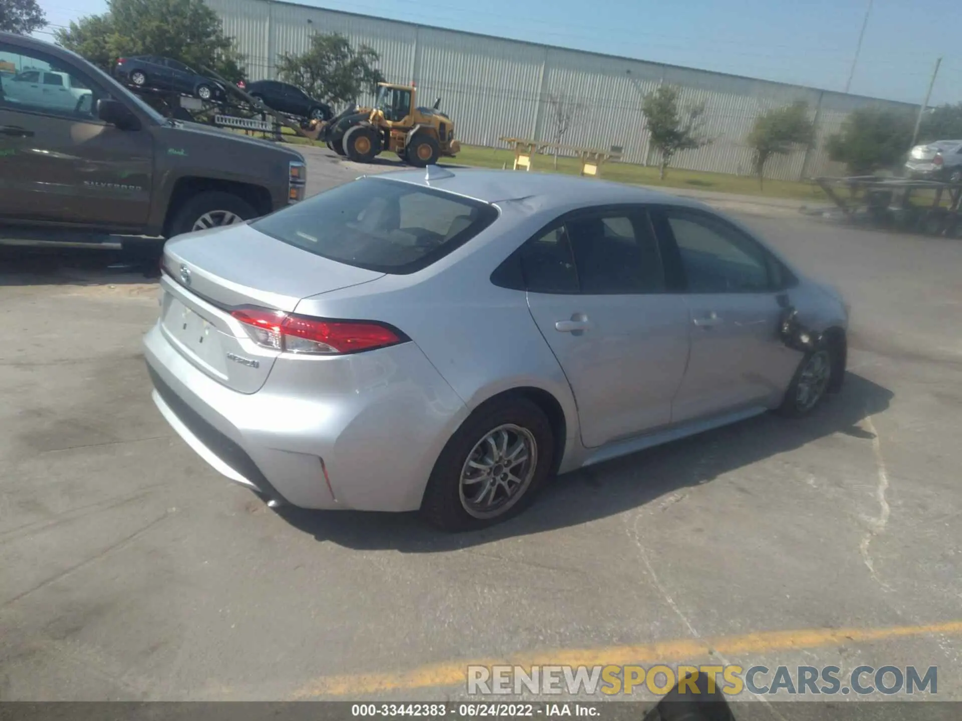 4 fotografías del automóvil dañado JTDEAMDE8MJ007889 TOYOTA COROLLA 2021