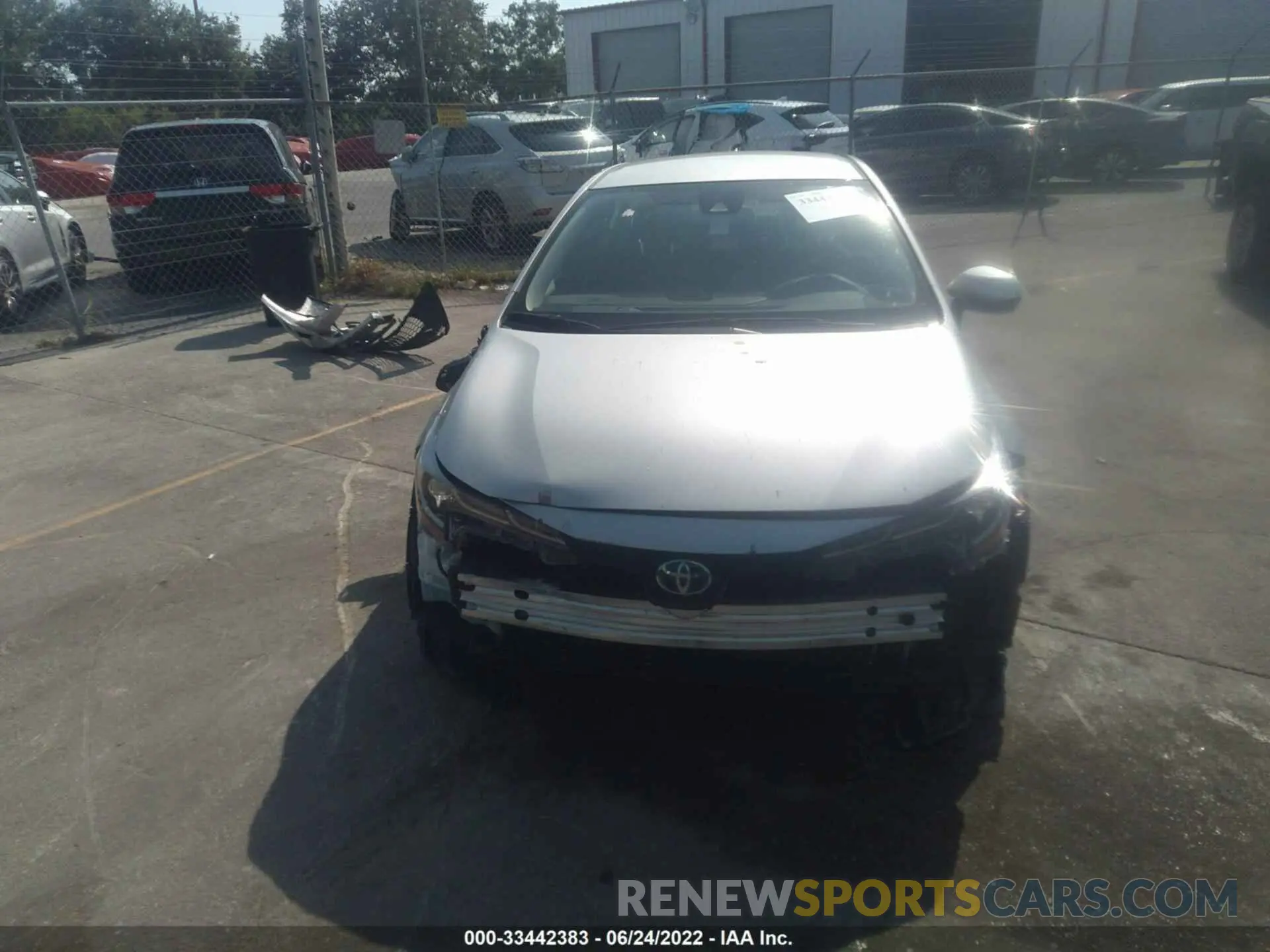 6 fotografías del automóvil dañado JTDEAMDE8MJ007889 TOYOTA COROLLA 2021