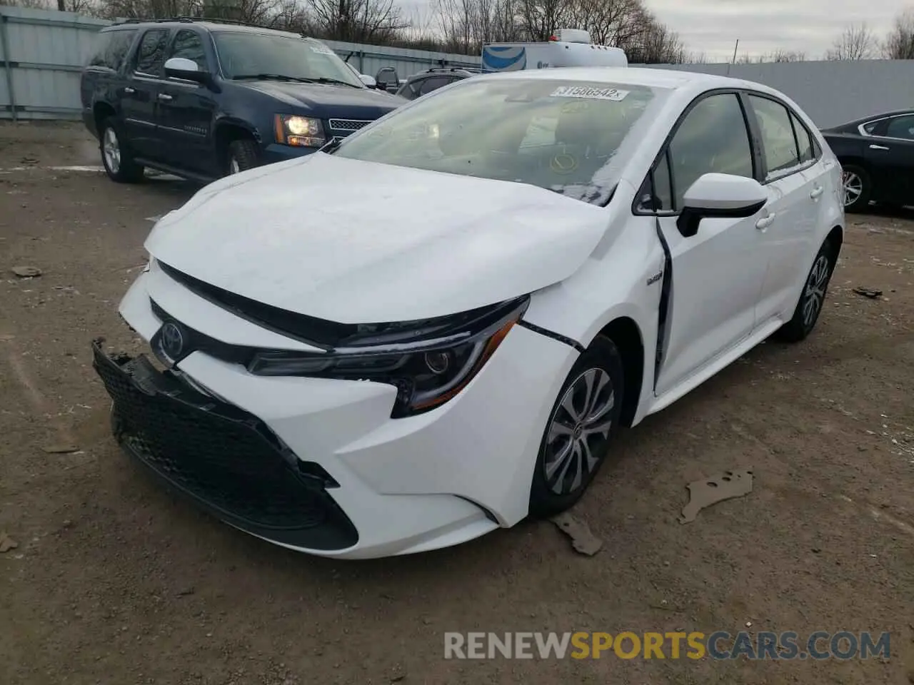 2 fotografías del automóvil dañado JTDEAMDE8MJ018634 TOYOTA COROLLA 2021
