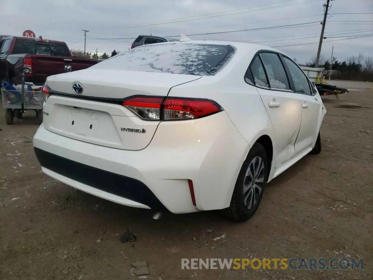 4 fotografías del automóvil dañado JTDEAMDE8MJ018634 TOYOTA COROLLA 2021