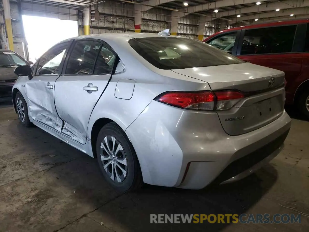 3 fotografías del automóvil dañado JTDEAMDE8MJ025339 TOYOTA COROLLA 2021