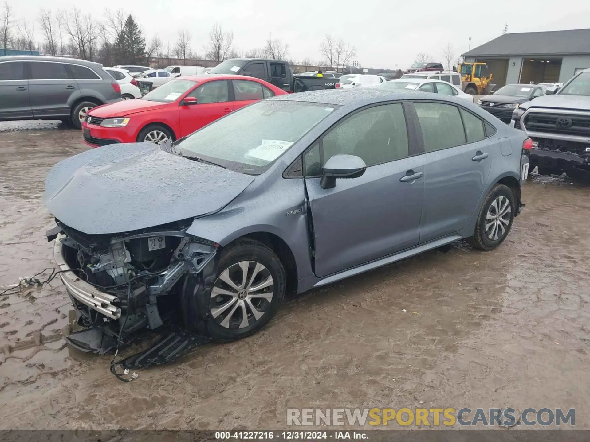 2 fotografías del automóvil dañado JTDEAMDE8MJ027284 TOYOTA COROLLA 2021