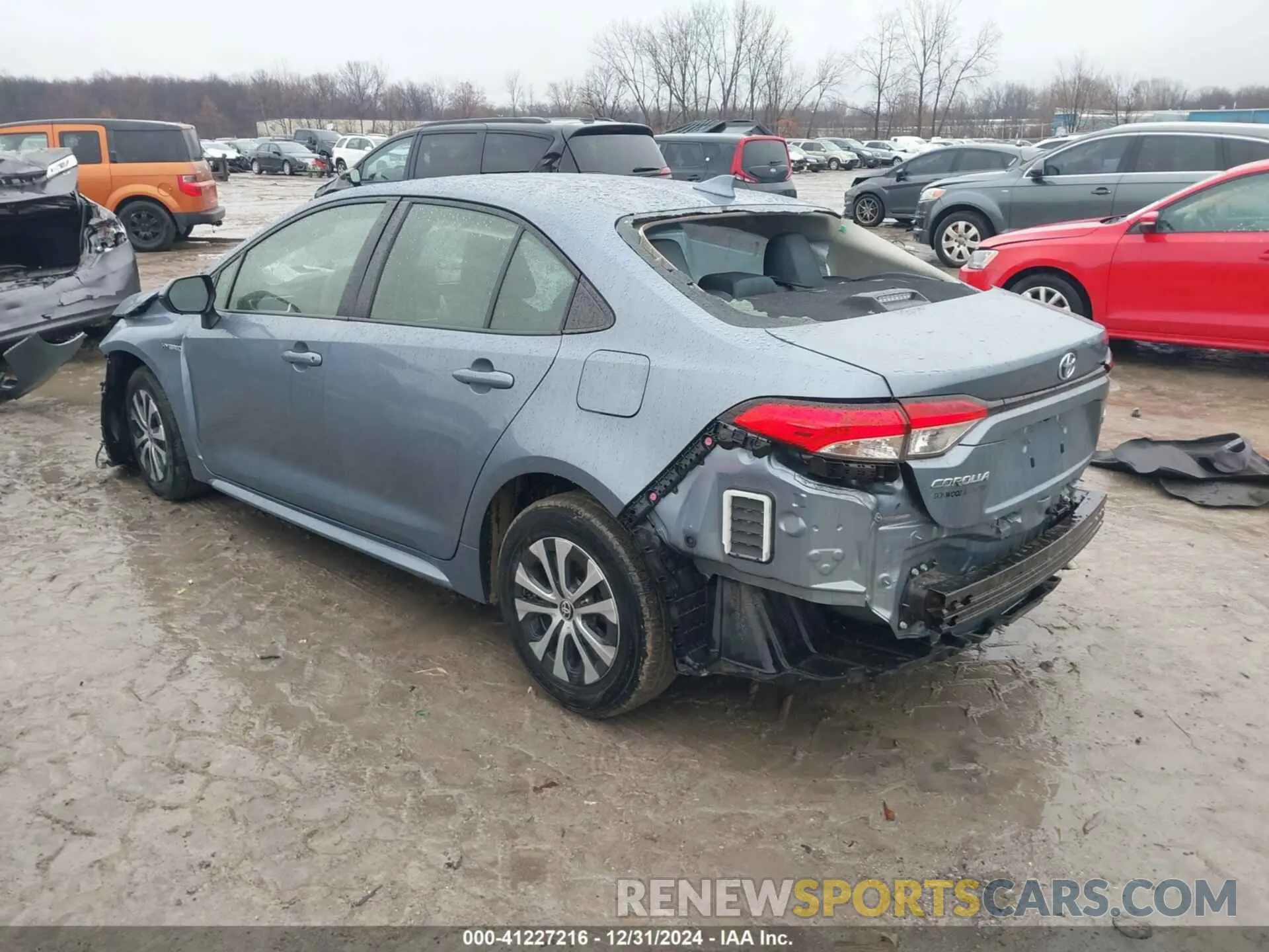 3 fotografías del automóvil dañado JTDEAMDE8MJ027284 TOYOTA COROLLA 2021