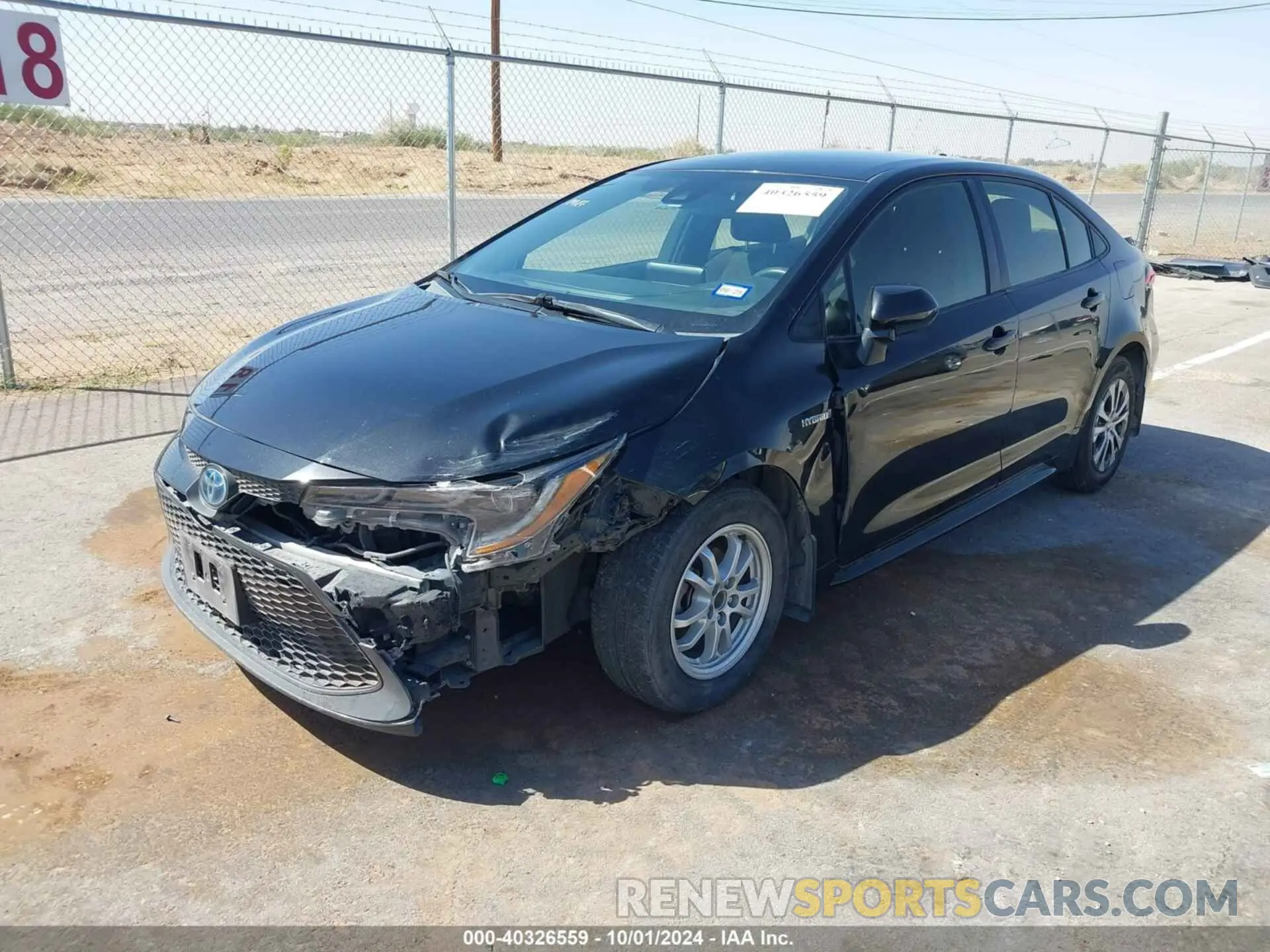 2 fotografías del automóvil dañado JTDEAMDE8MJ033411 TOYOTA COROLLA 2021