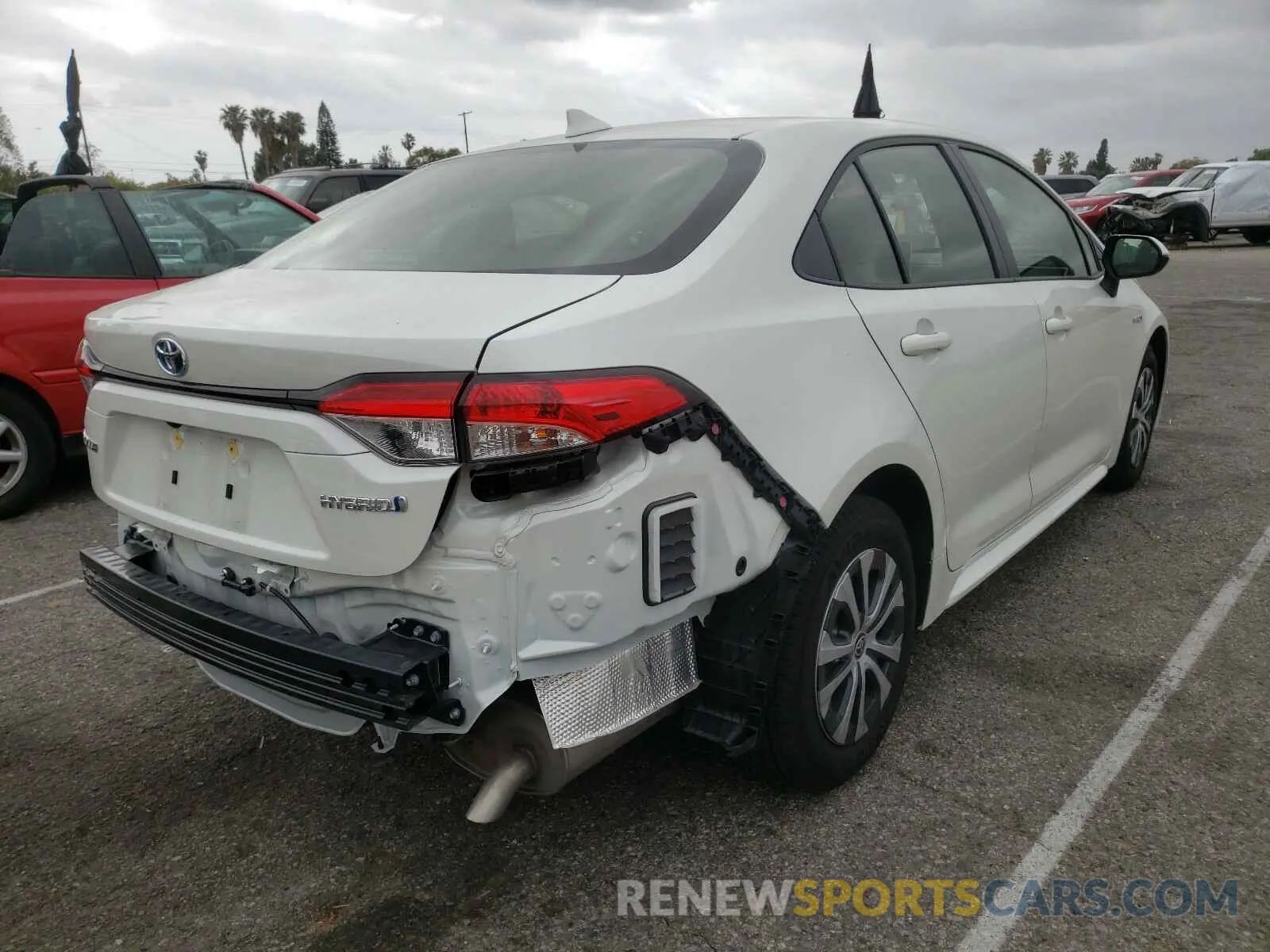 4 fotografías del automóvil dañado JTDEAMDE9MJ004662 TOYOTA COROLLA 2021