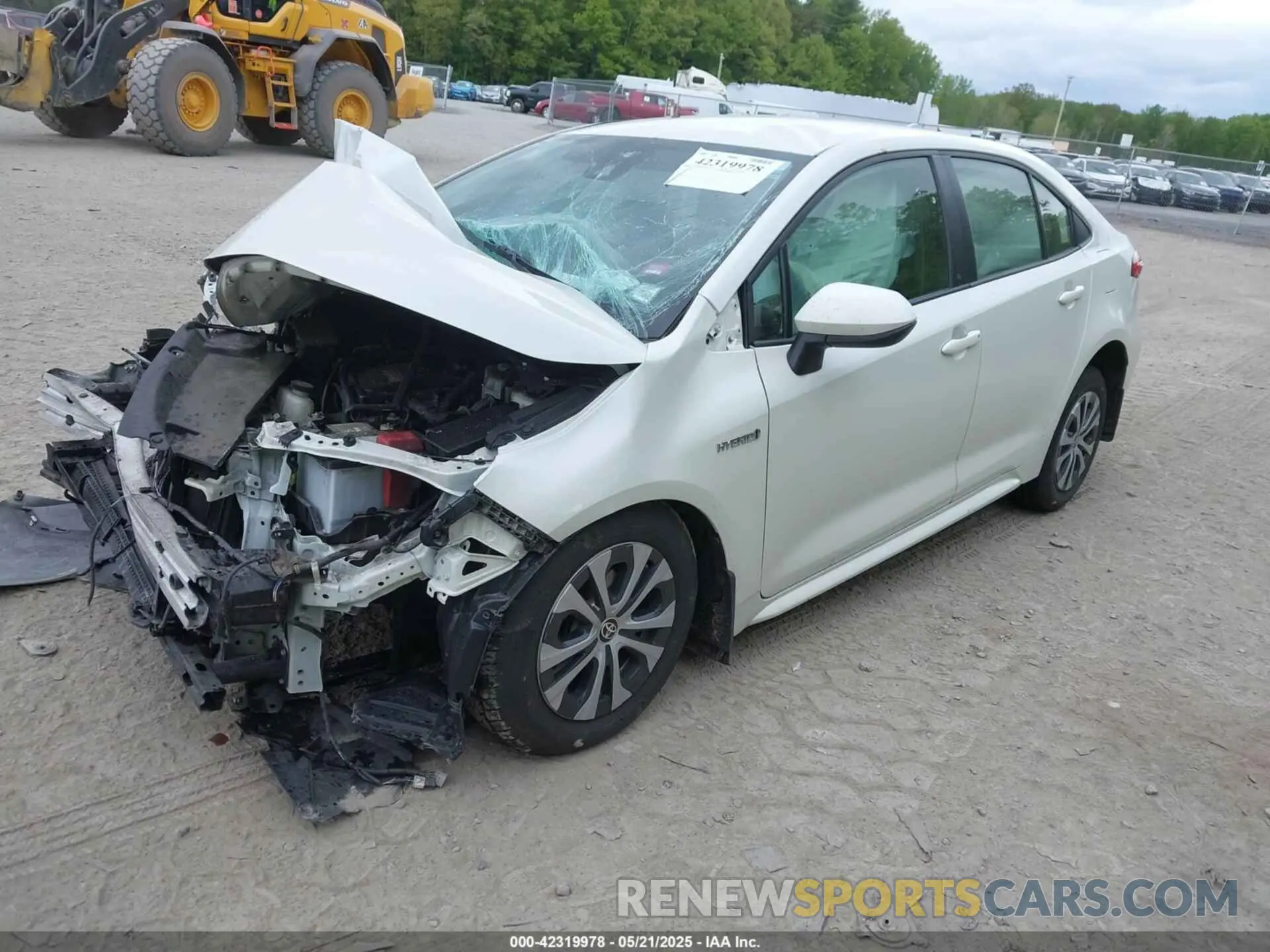 2 fotografías del automóvil dañado JTDEAMDE9MJ015046 TOYOTA COROLLA 2021