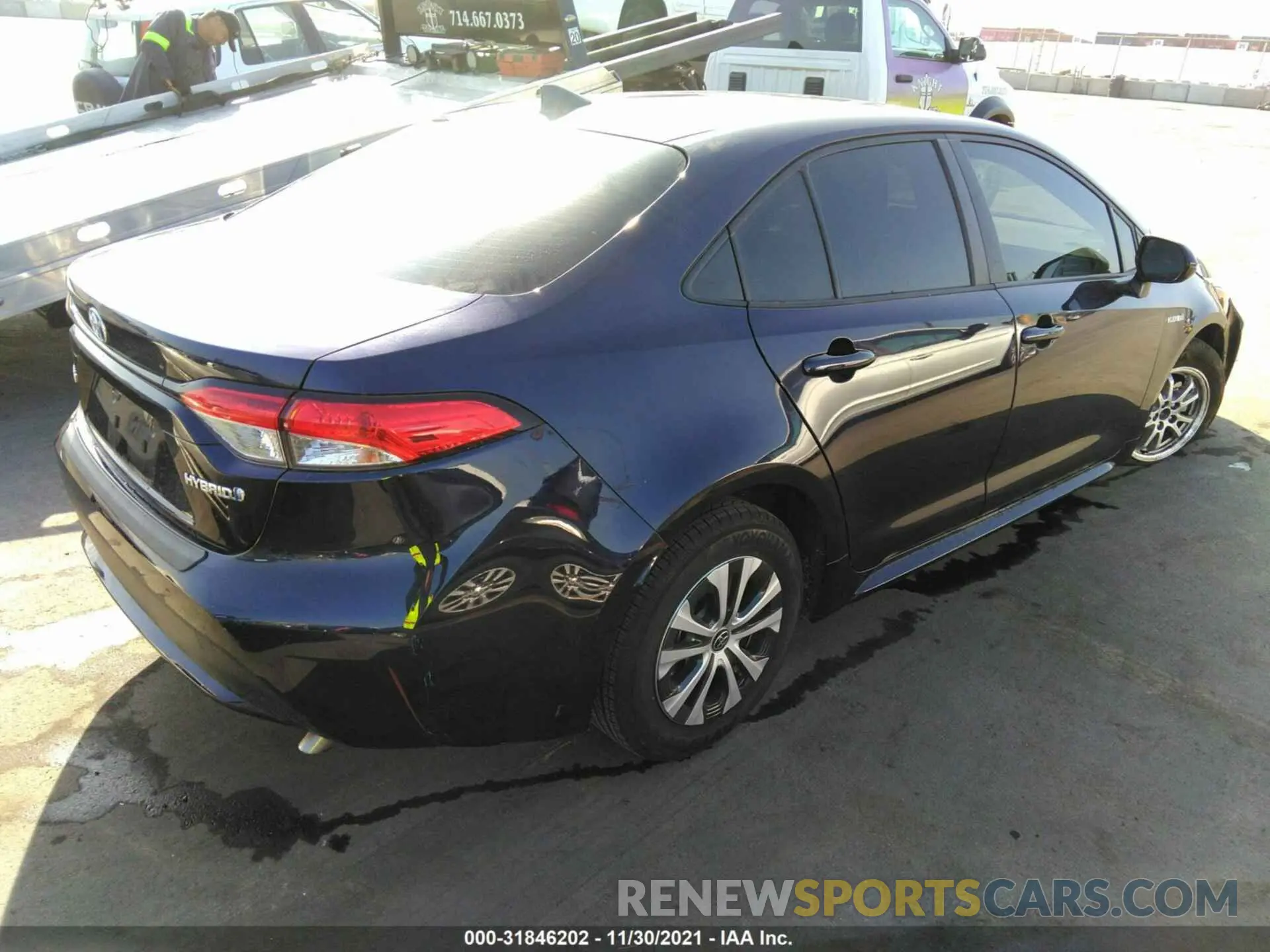 4 fotografías del automóvil dañado JTDEAMDE9MJ015452 TOYOTA COROLLA 2021