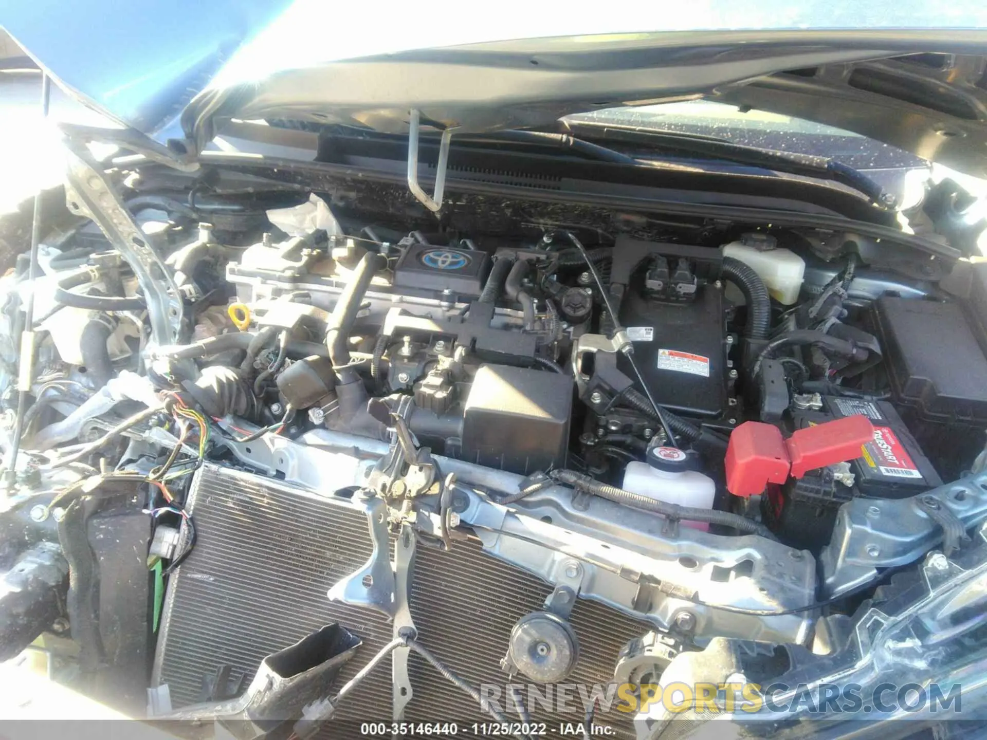 10 fotografías del automóvil dañado JTDEAMDE9MJ026435 TOYOTA COROLLA 2021