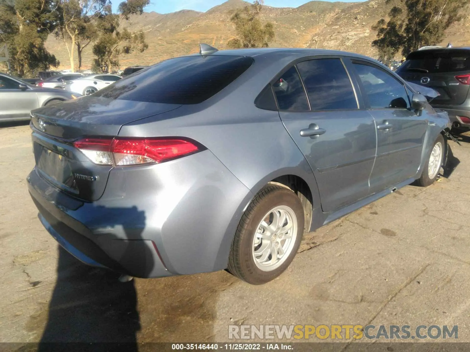 4 fotografías del automóvil dañado JTDEAMDE9MJ026435 TOYOTA COROLLA 2021