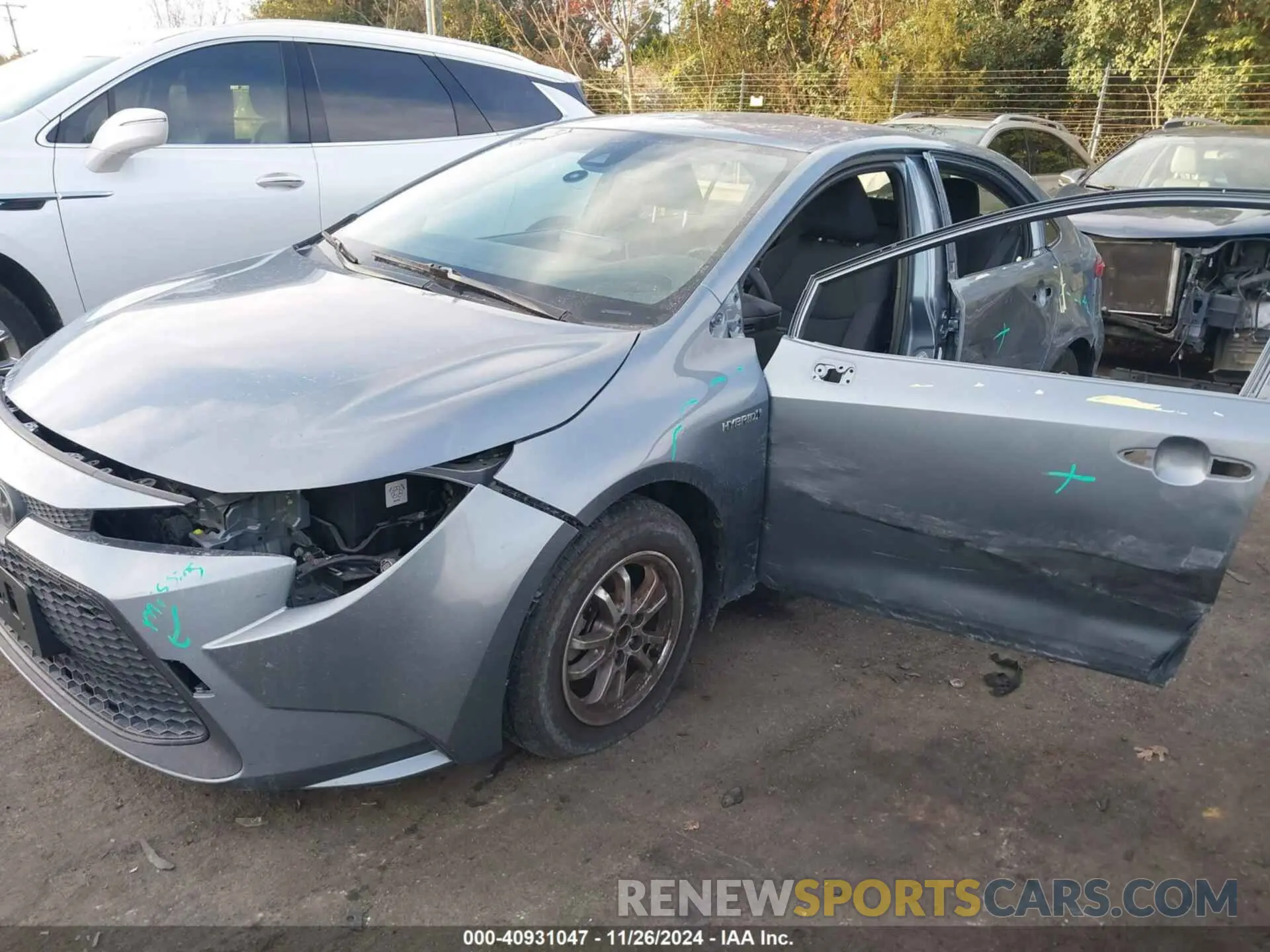 6 fotografías del automóvil dañado JTDEAMDE9MJ028086 TOYOTA COROLLA 2021