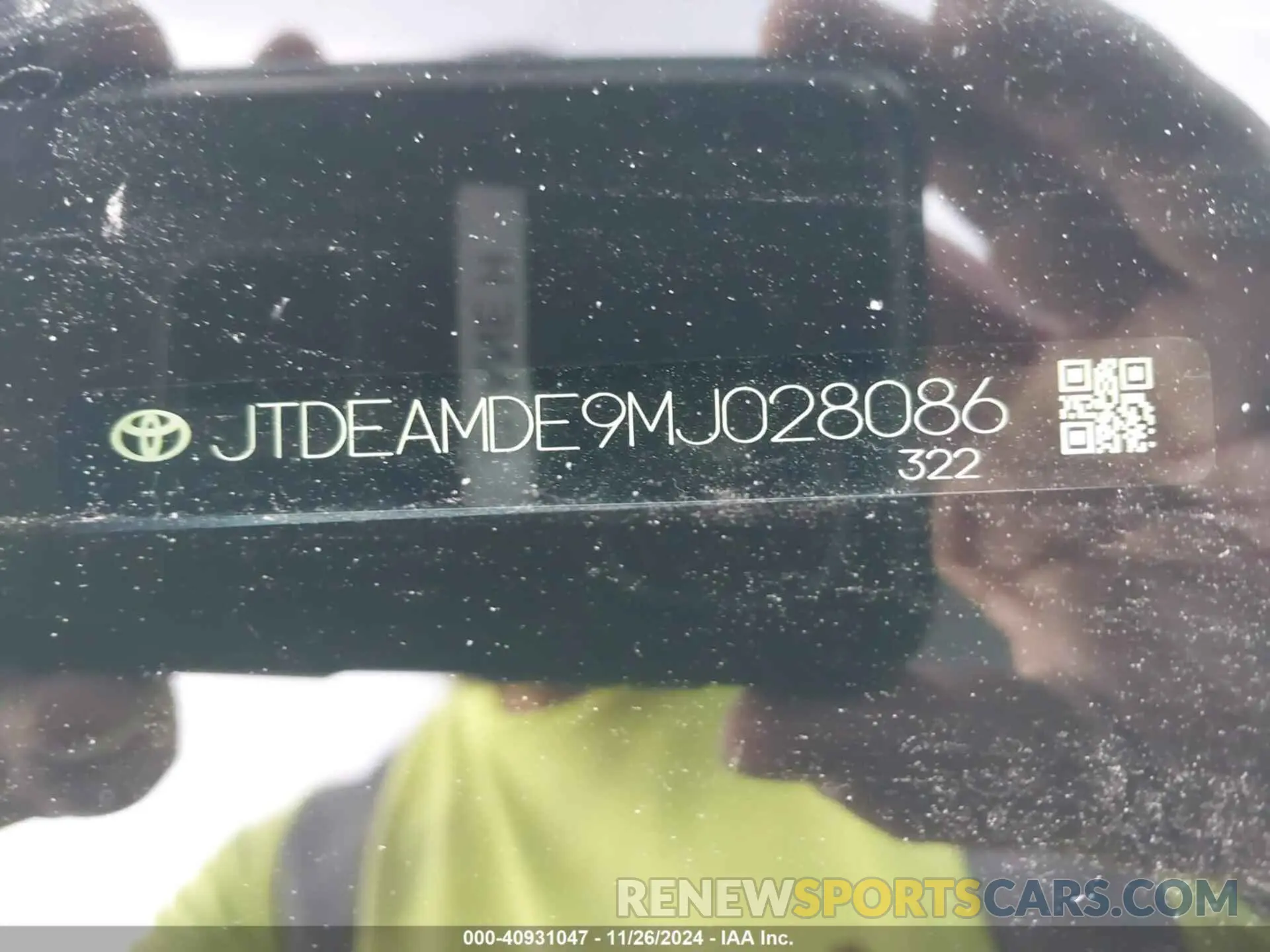 9 fotografías del automóvil dañado JTDEAMDE9MJ028086 TOYOTA COROLLA 2021