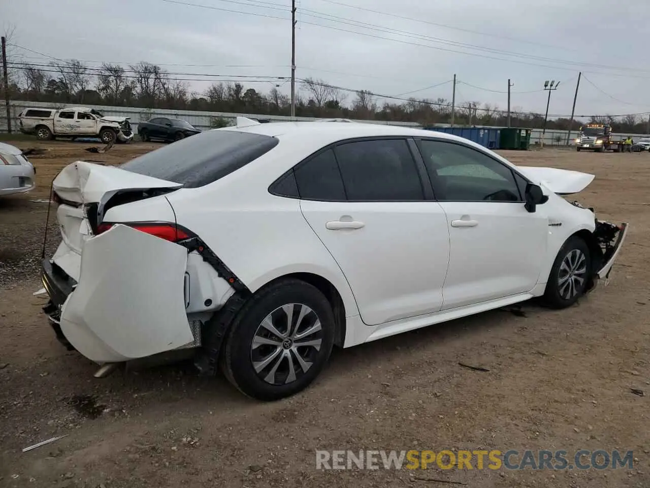 3 fotografías del automóvil dañado JTDEAMDE9MJ032686 TOYOTA COROLLA 2021