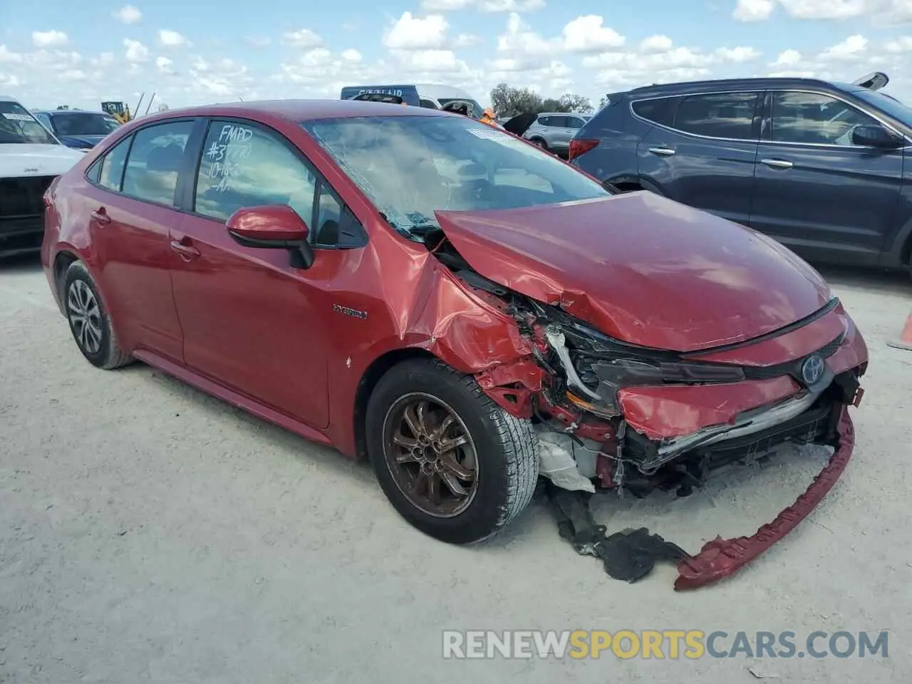 4 fotografías del automóvil dañado JTDEAMDEXMJ009238 TOYOTA COROLLA 2021