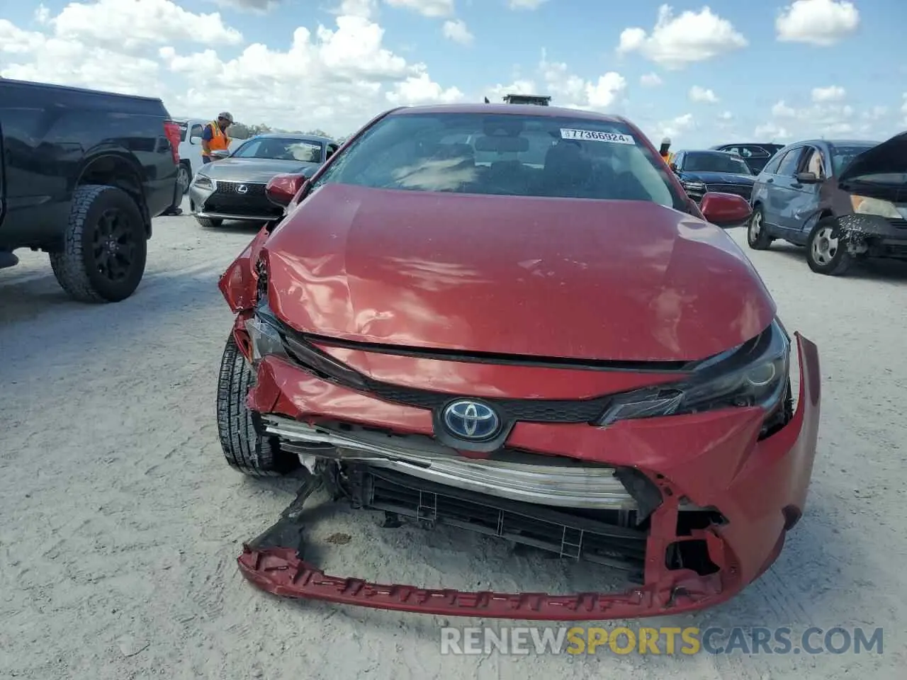 5 fotografías del automóvil dañado JTDEAMDEXMJ009238 TOYOTA COROLLA 2021