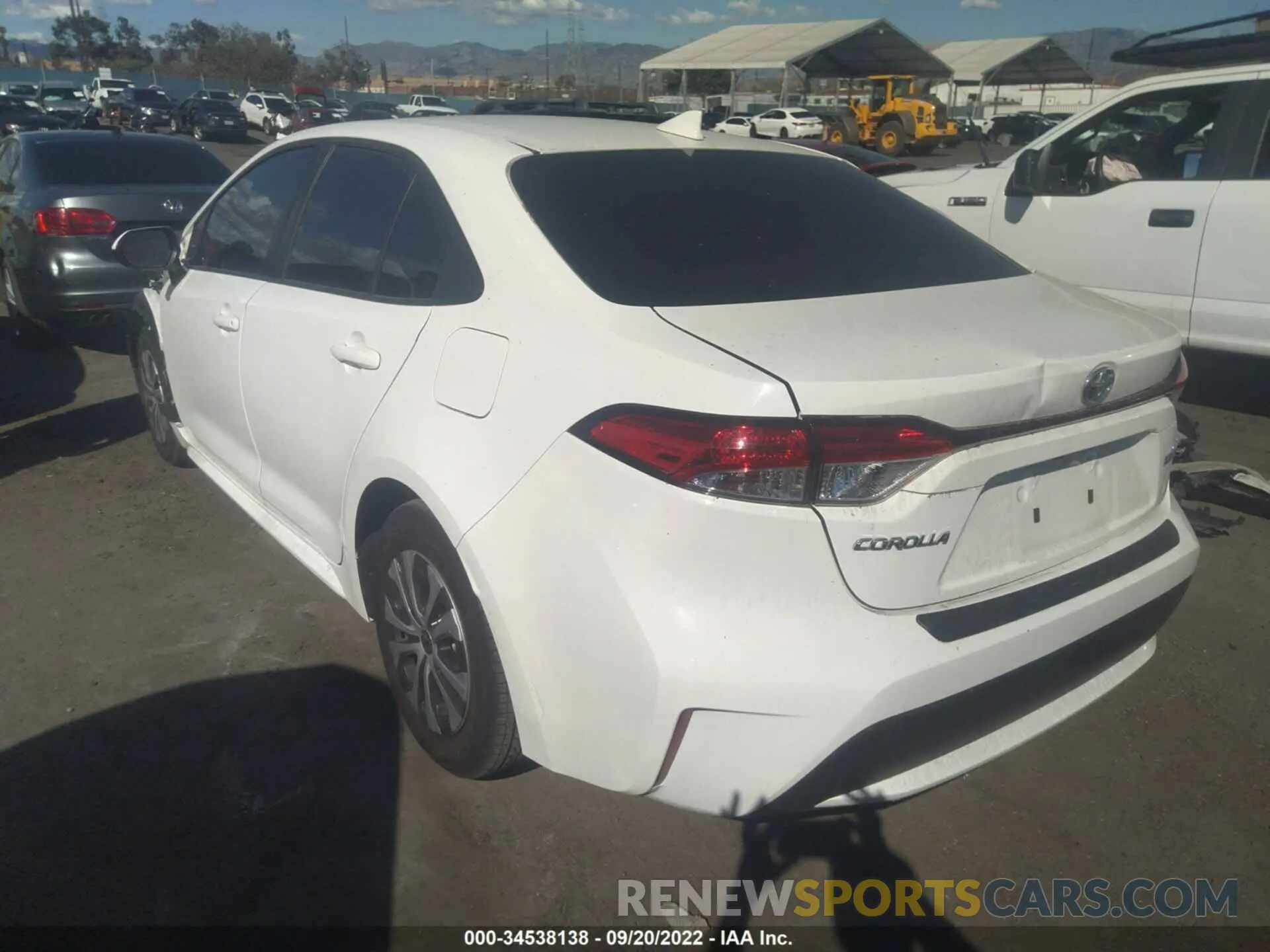 3 fotografías del automóvil dañado JTDEAMDEXMJ028064 TOYOTA COROLLA 2021