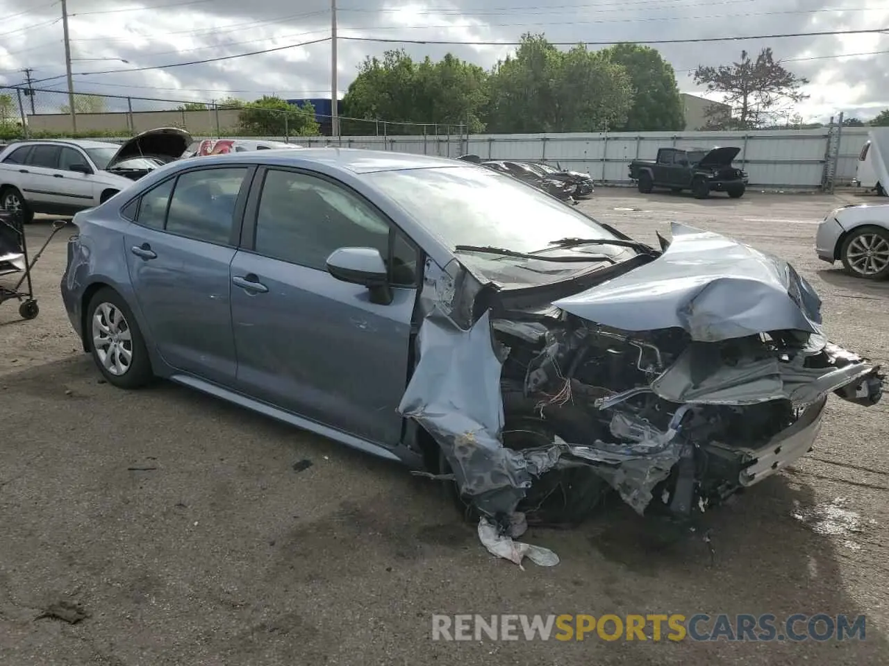 4 fotografías del automóvil dañado JTDEPMAE0MJ118407 TOYOTA COROLLA 2021