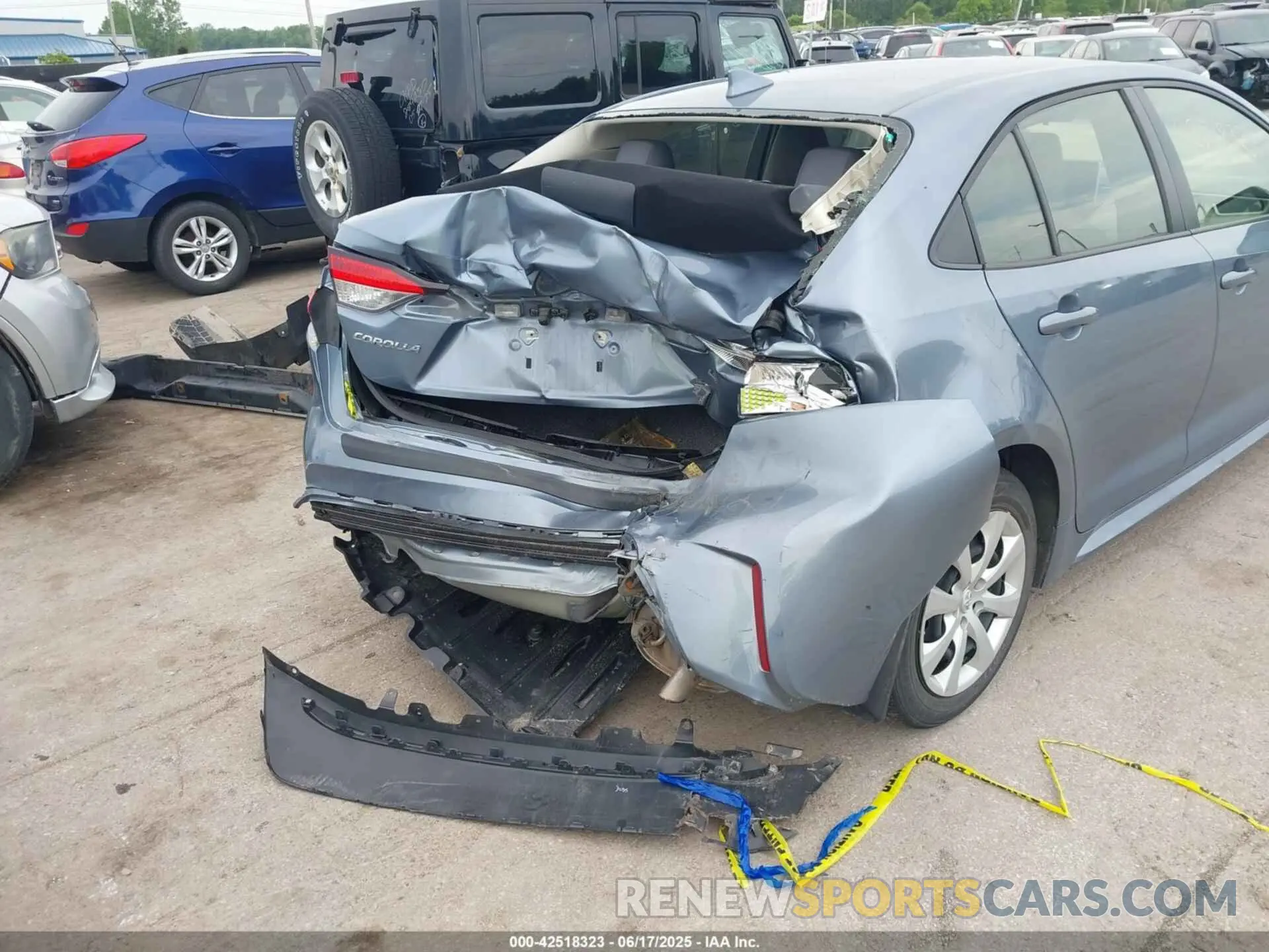 6 fotografías del automóvil dañado JTDEPMAE0MJ129262 TOYOTA COROLLA 2021