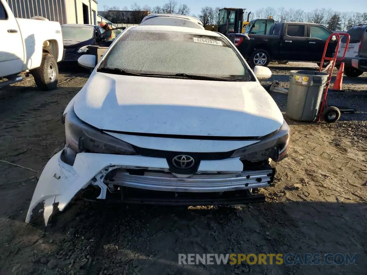 5 fotografías del automóvil dañado JTDEPMAE0MJ148281 TOYOTA COROLLA 2021