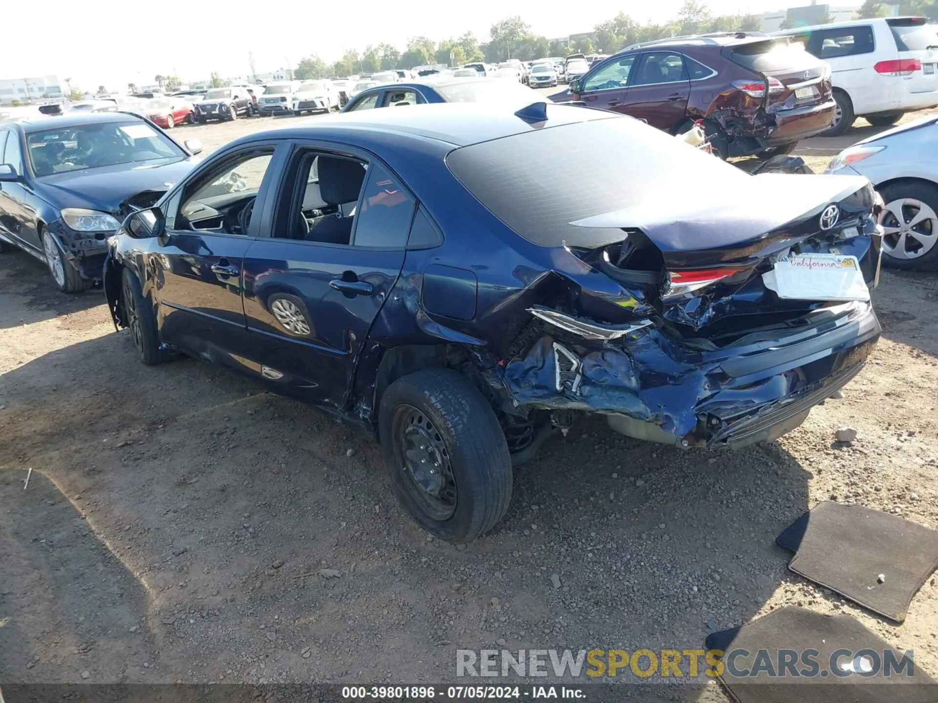 3 fotografías del automóvil dañado JTDEPMAE0MJ150113 TOYOTA COROLLA 2021