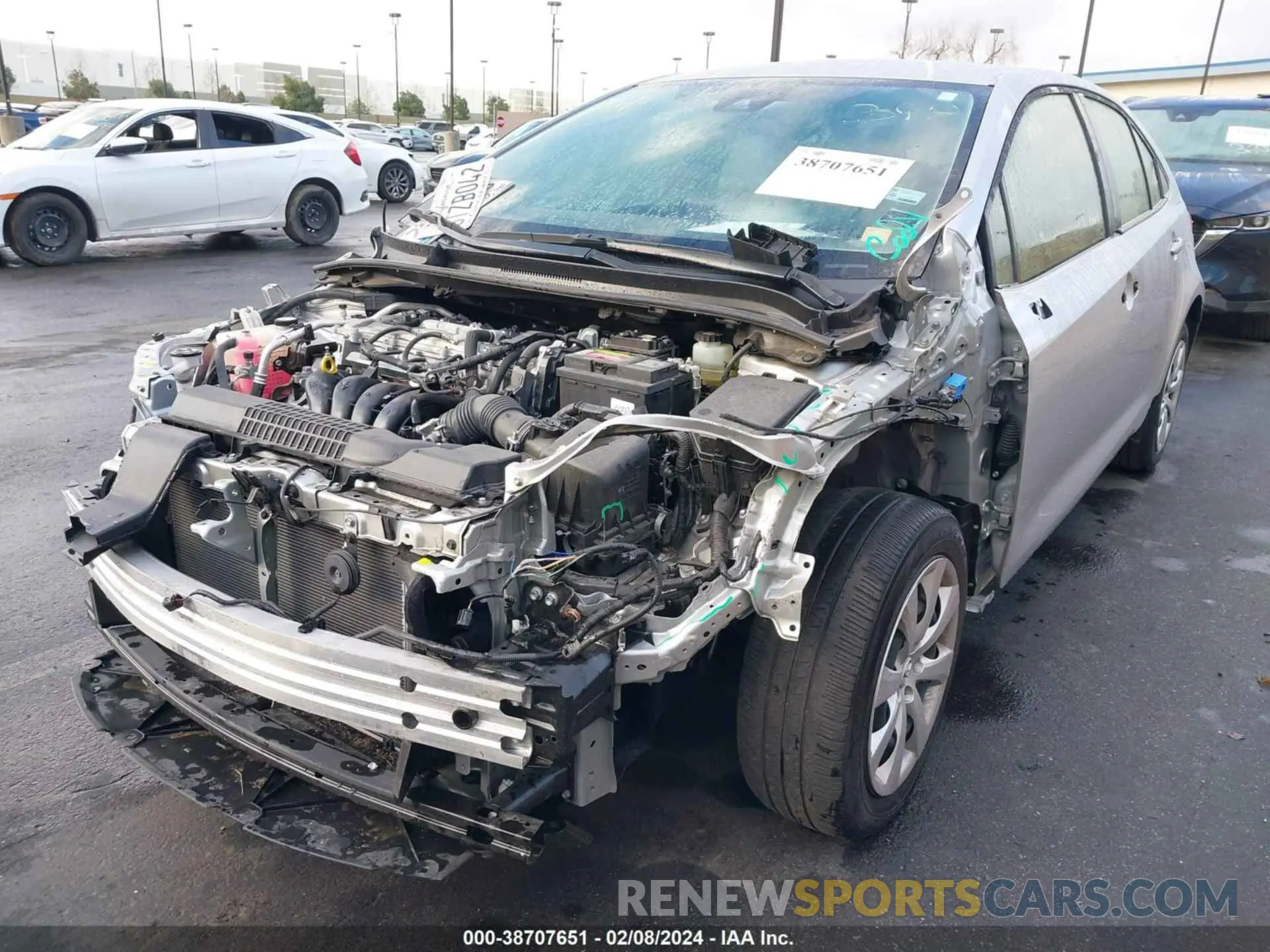 6 fotografías del automóvil dañado JTDEPMAE0MJ152315 TOYOTA COROLLA 2021