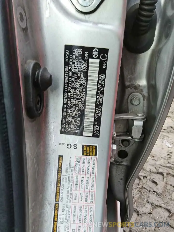 12 fotografías del automóvil dañado JTDEPMAE0MJ153397 TOYOTA COROLLA 2021