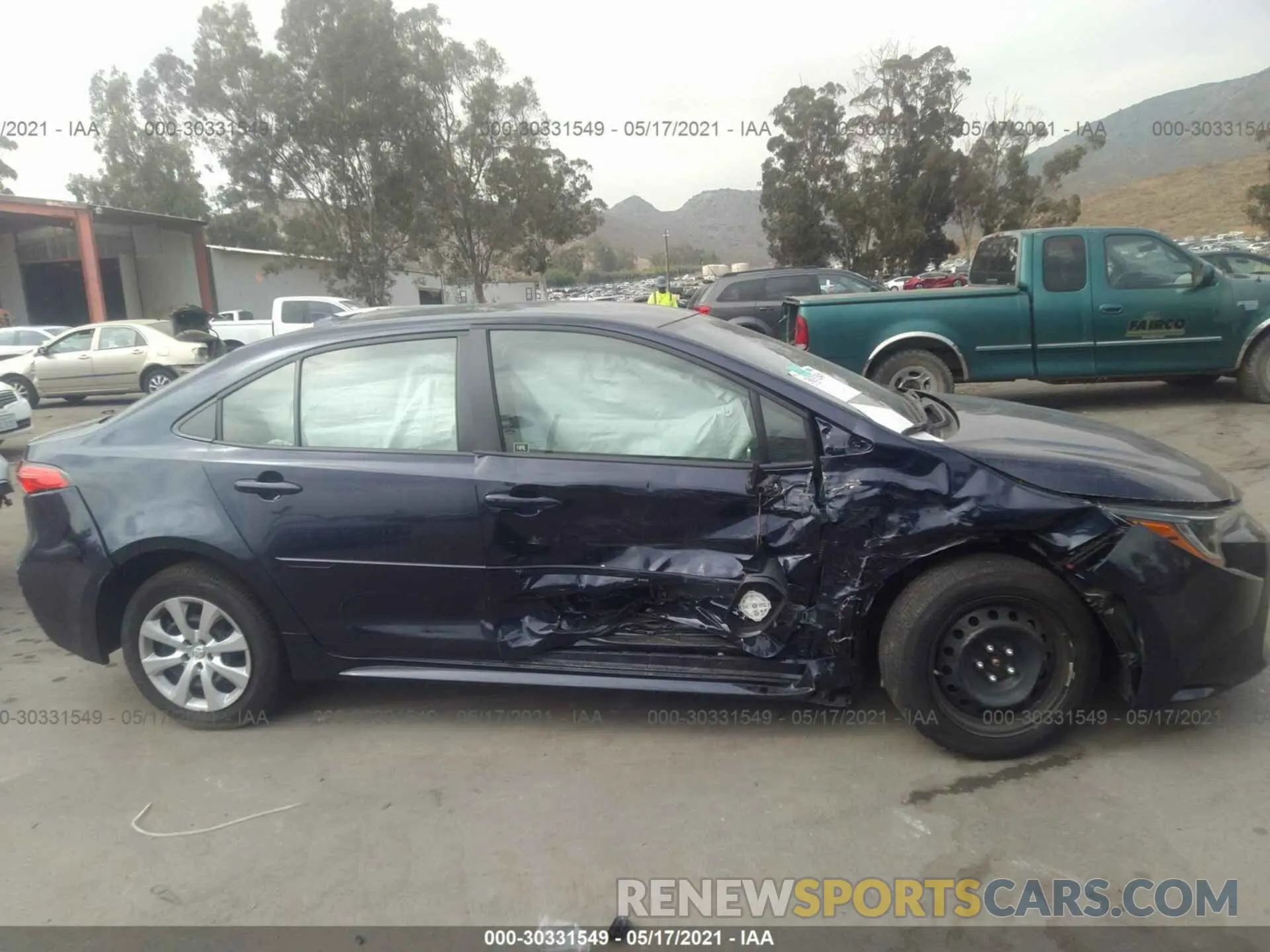 6 fotografías del automóvil dañado JTDEPMAE0MJ162407 TOYOTA COROLLA 2021