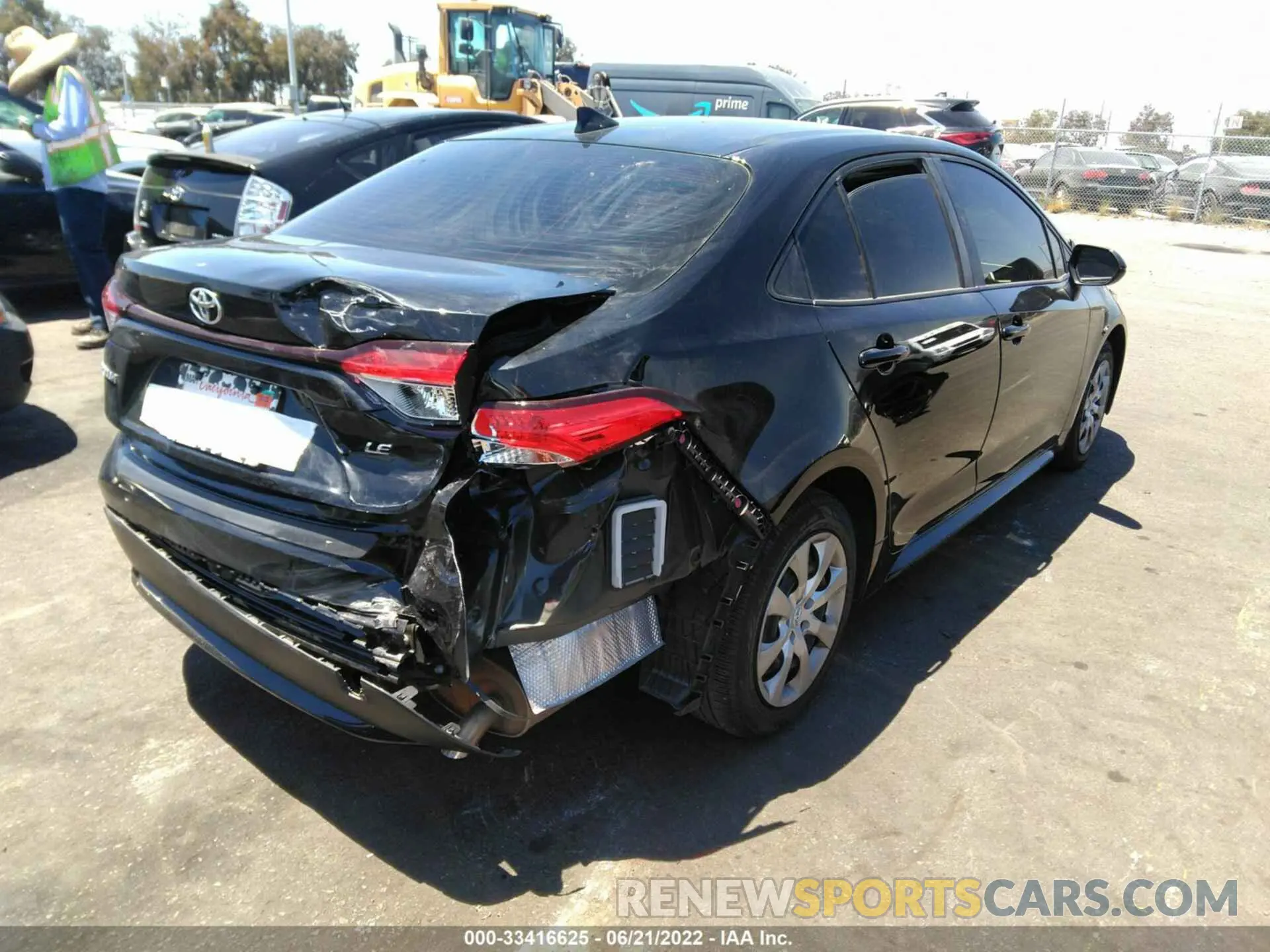 4 fotografías del automóvil dañado JTDEPMAE0MJ163413 TOYOTA COROLLA 2021