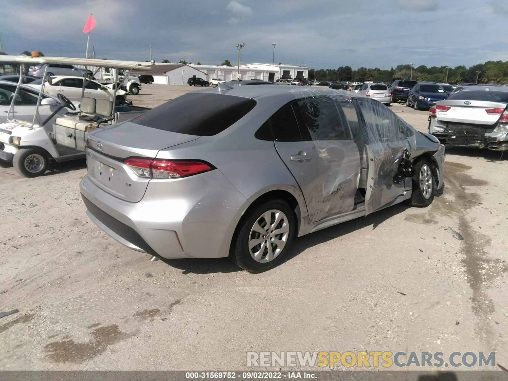 4 fotografías del automóvil dañado JTDEPMAE1MJ126564 TOYOTA COROLLA 2021