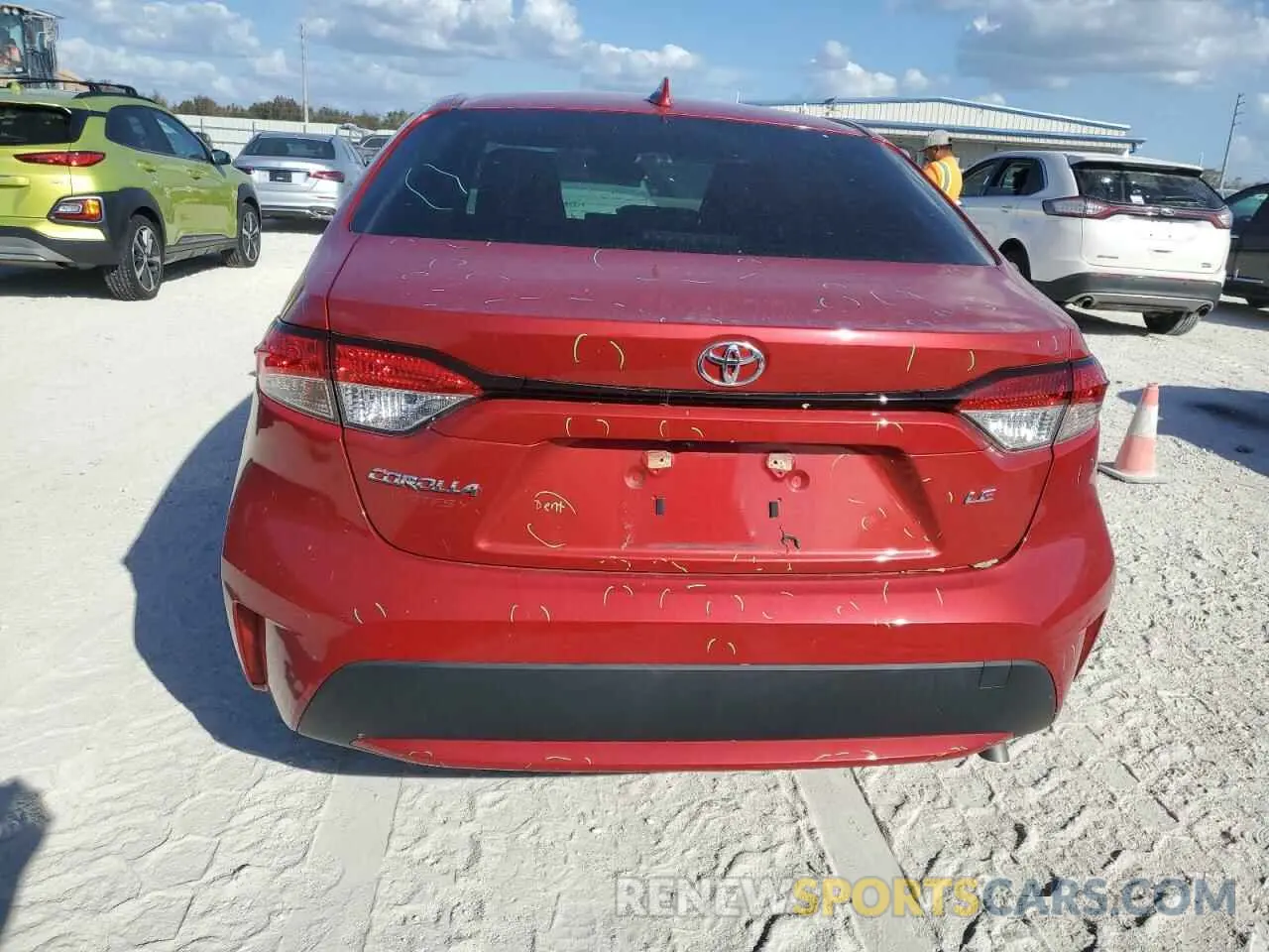 6 fotografías del automóvil dañado JTDEPMAE1MJ166143 TOYOTA COROLLA 2021