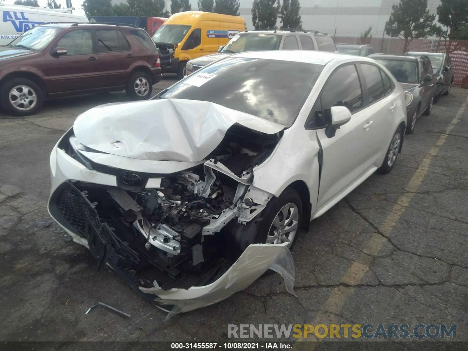 2 fotografías del automóvil dañado JTDEPMAE1MJ167177 TOYOTA COROLLA 2021