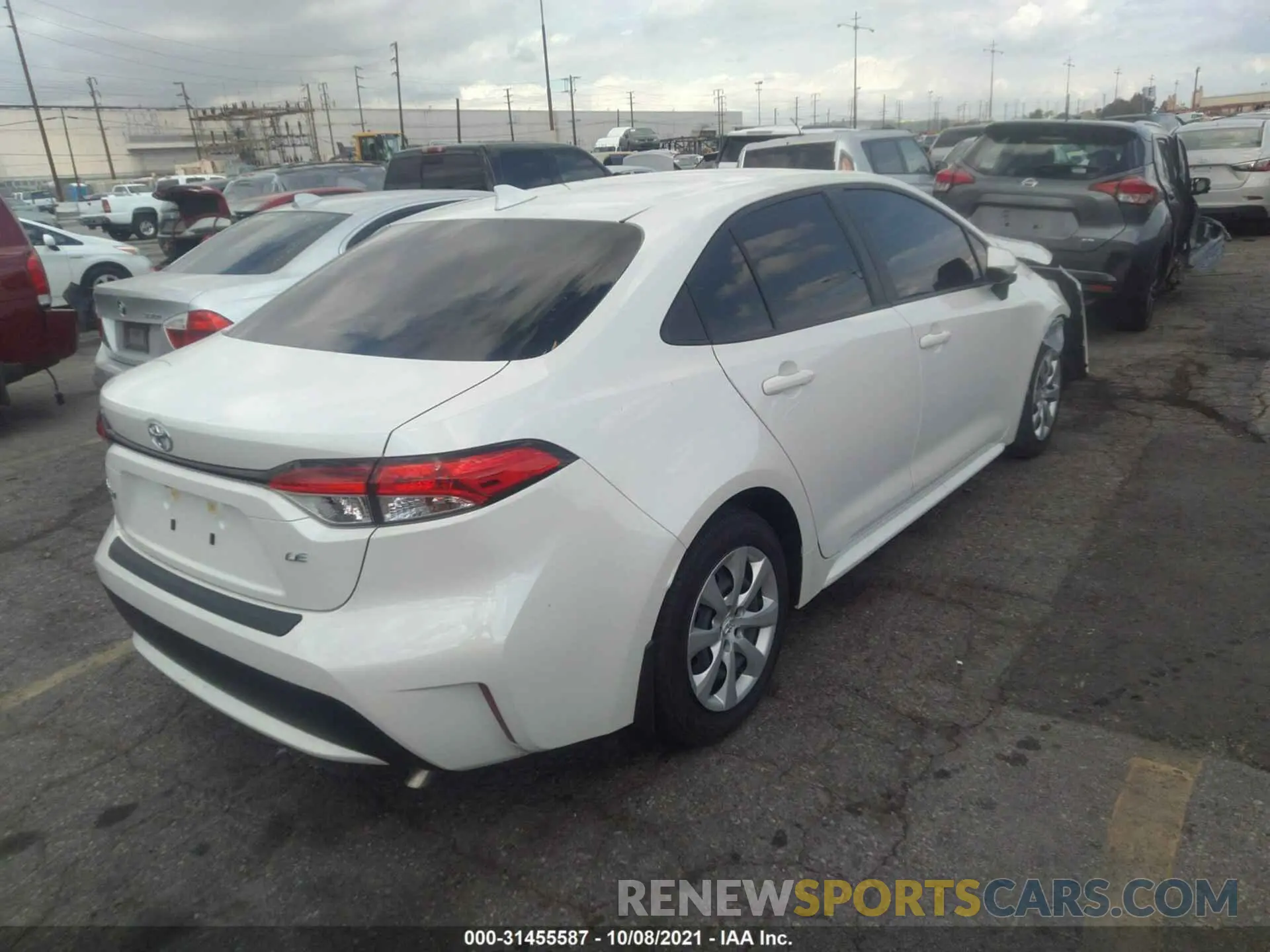 4 fotografías del automóvil dañado JTDEPMAE1MJ167177 TOYOTA COROLLA 2021