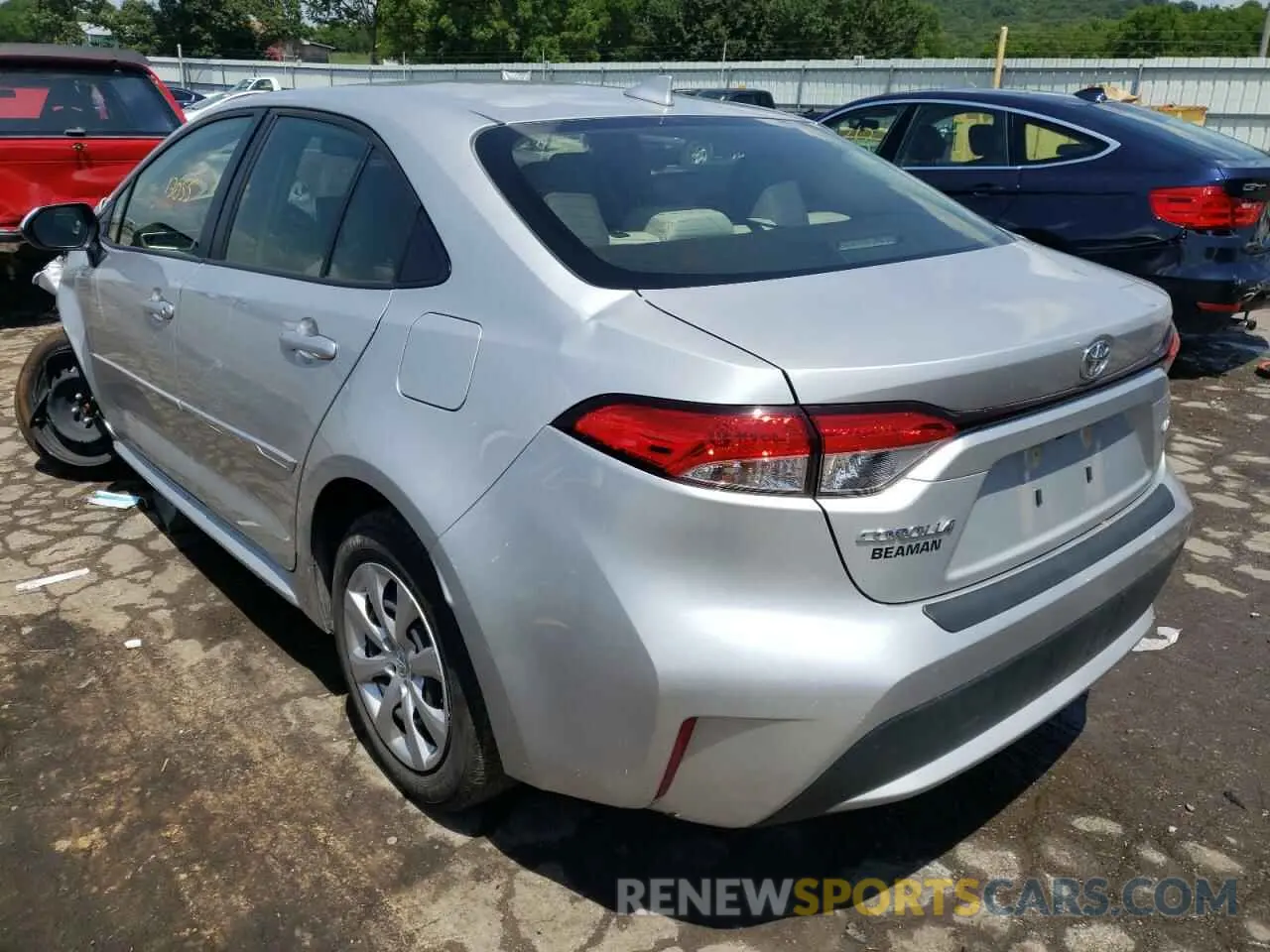 3 fotografías del automóvil dañado JTDEPMAE1MJ185226 TOYOTA COROLLA 2021