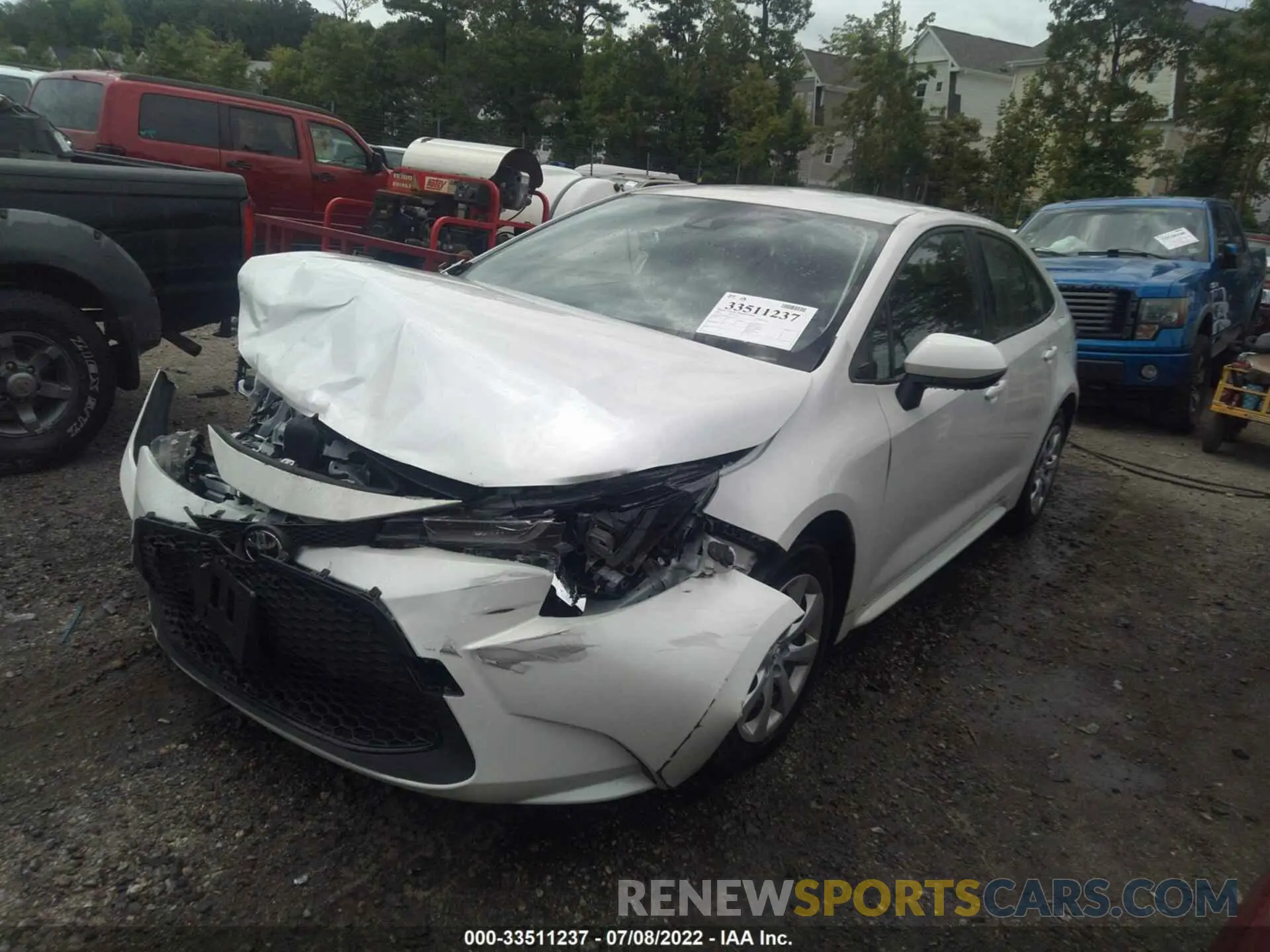 2 fotografías del automóvil dañado JTDEPMAE1MJ189471 TOYOTA COROLLA 2021