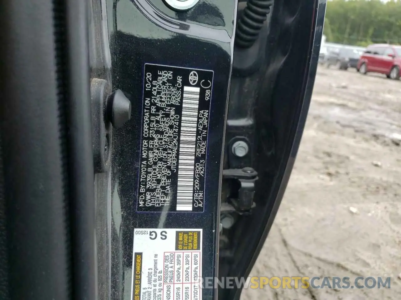 10 fotografías del automóvil dañado JTDEPMAE2MJ147410 TOYOTA COROLLA 2021